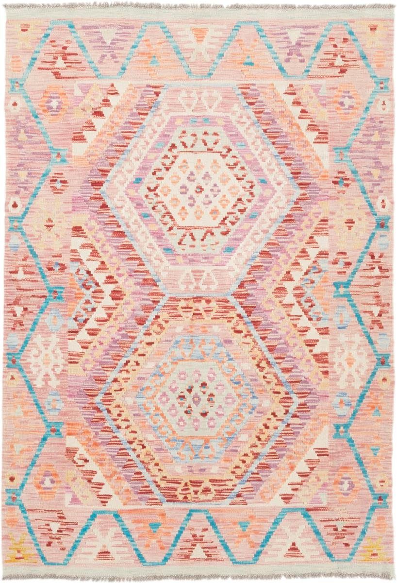 Orientteppich Kelim Afghan 129x189 Handgewebter Orientteppich, Nain Trading, rechteckig, Höhe: 3 mm