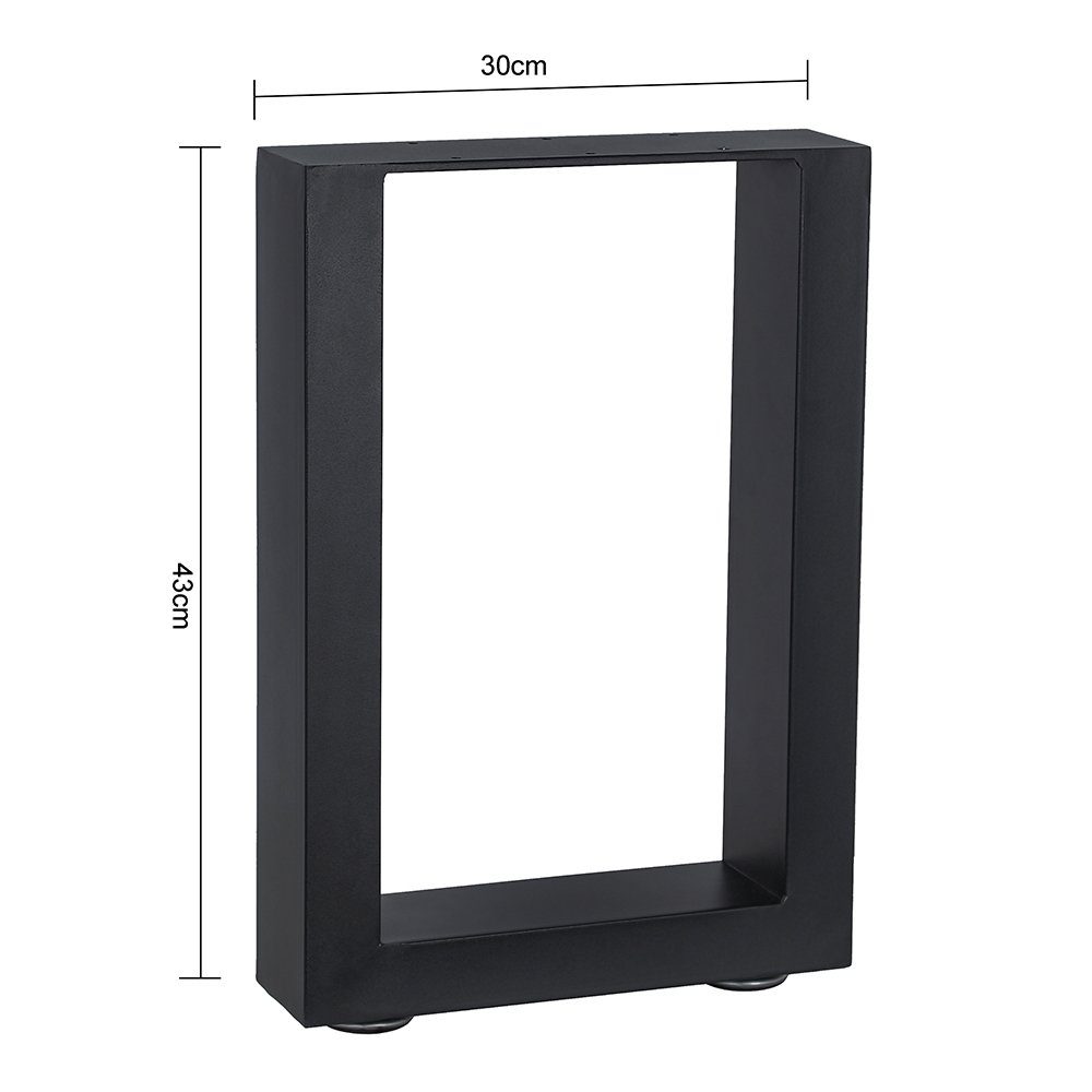 Mucola Tischbein Tischuntergestell Möbelfüße Tischgestell Möbelbeine Bankkufen, inkl. Bodenschützer