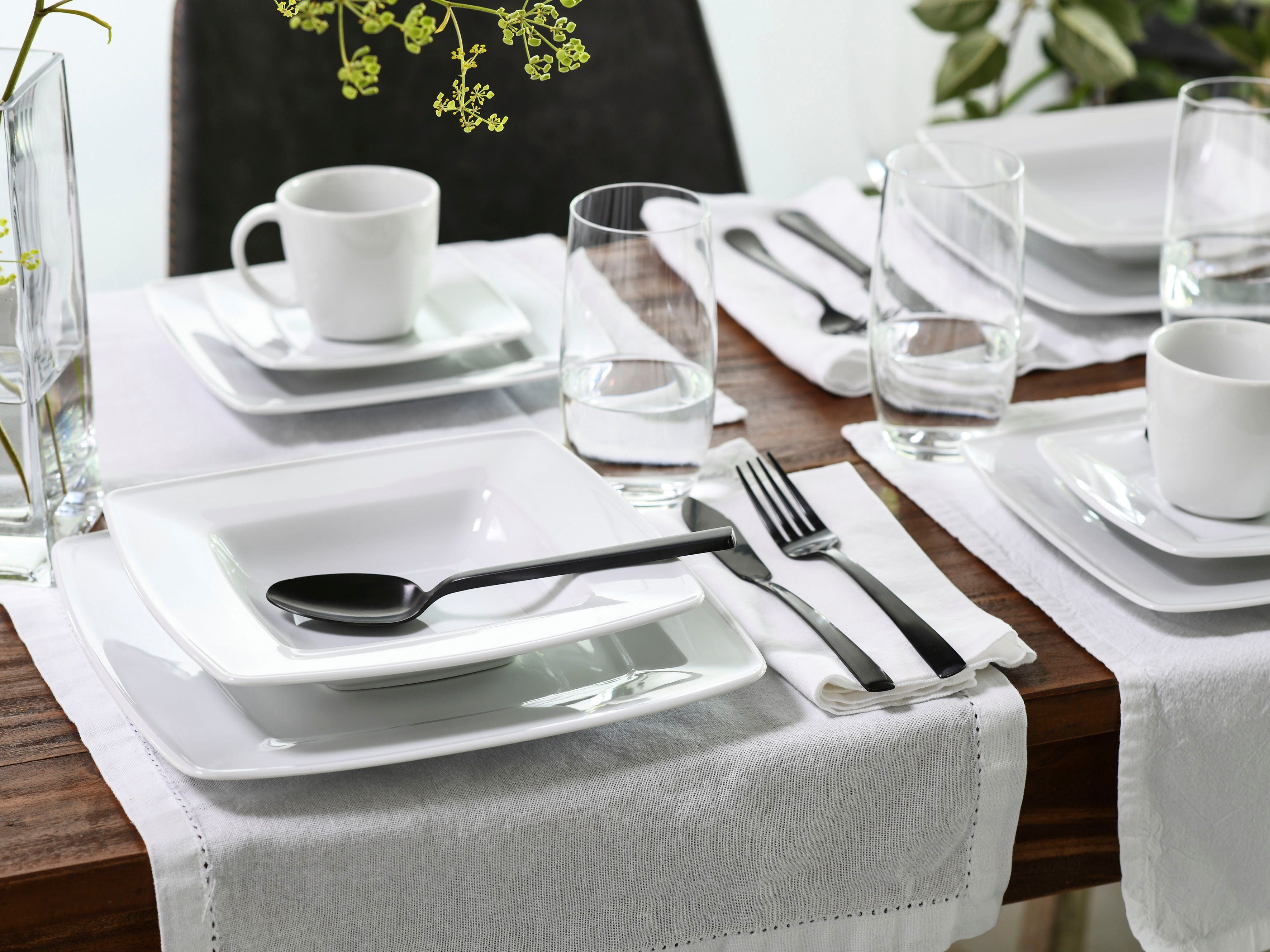 creaTable Kombiservice Victoria Weiss (30-tlg), 6 Personen, Porzellan, klassisch weiß für den täglichen Gebrauch – Bild 4 von 5