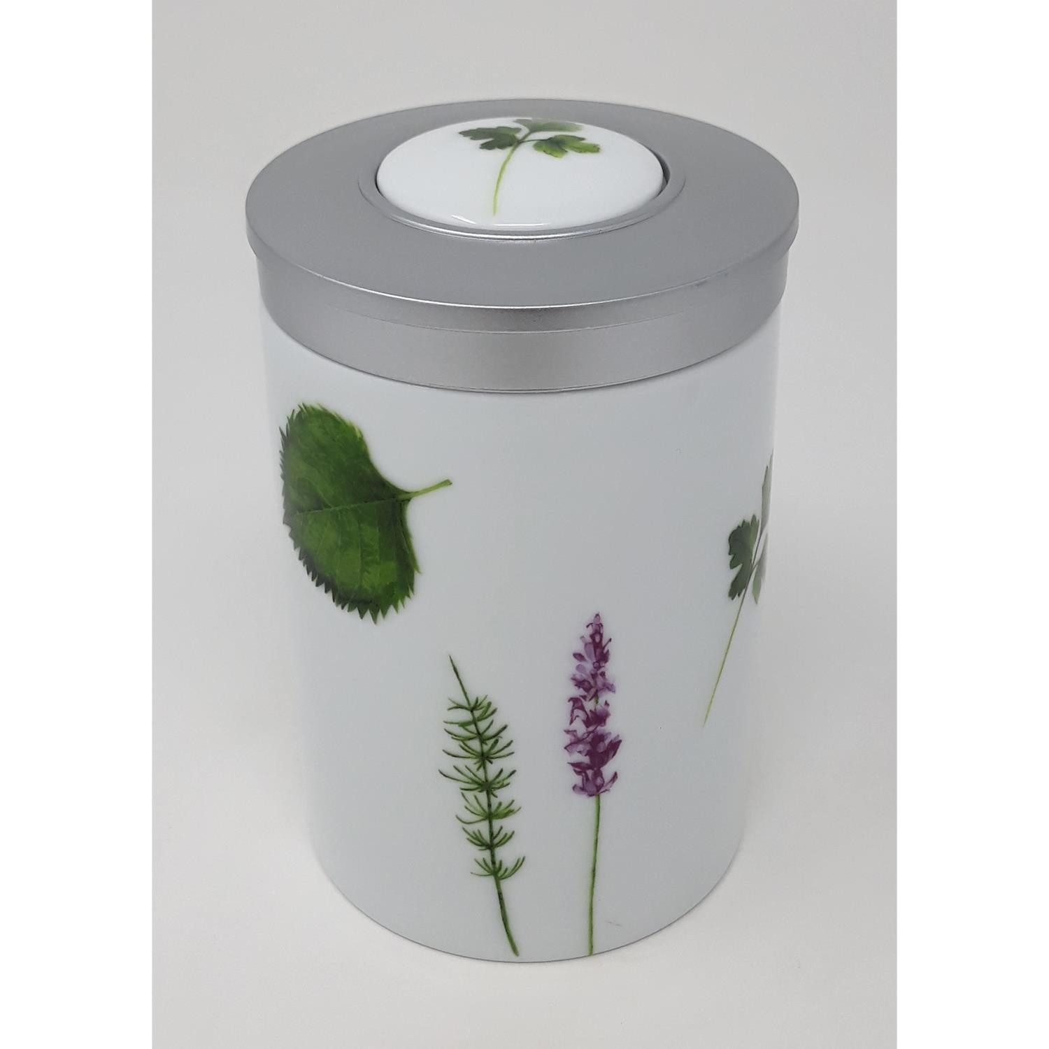 Teedose Weiß, Durchmesser 7 cm