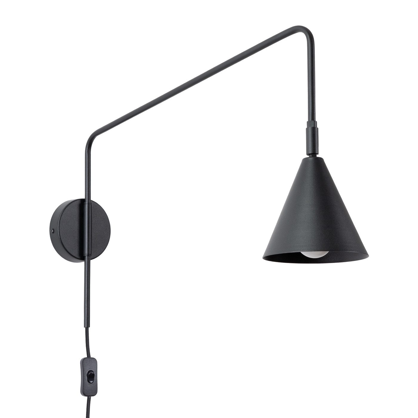 SOLLUX lighting Wandleuchte Wandleuchte Nox Schwarz, Nicht enthalten