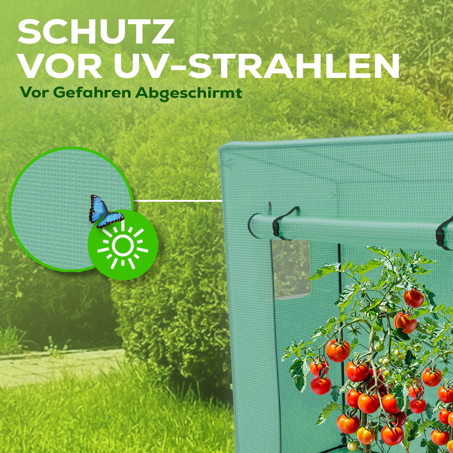 GARMIO Gewächshaus Foliengewächshaus, Folientunnel für Aufzucht günstig online kaufen