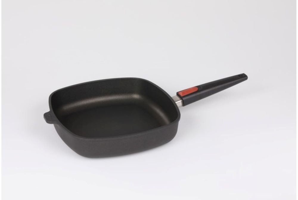 WOLL Servierpfanne Norbert Woll Gusspfanne Titanium Nowo 28 x 28 cm Aluminiumguss schwarz, (Gusspfanne), Antihaftbeschichtet