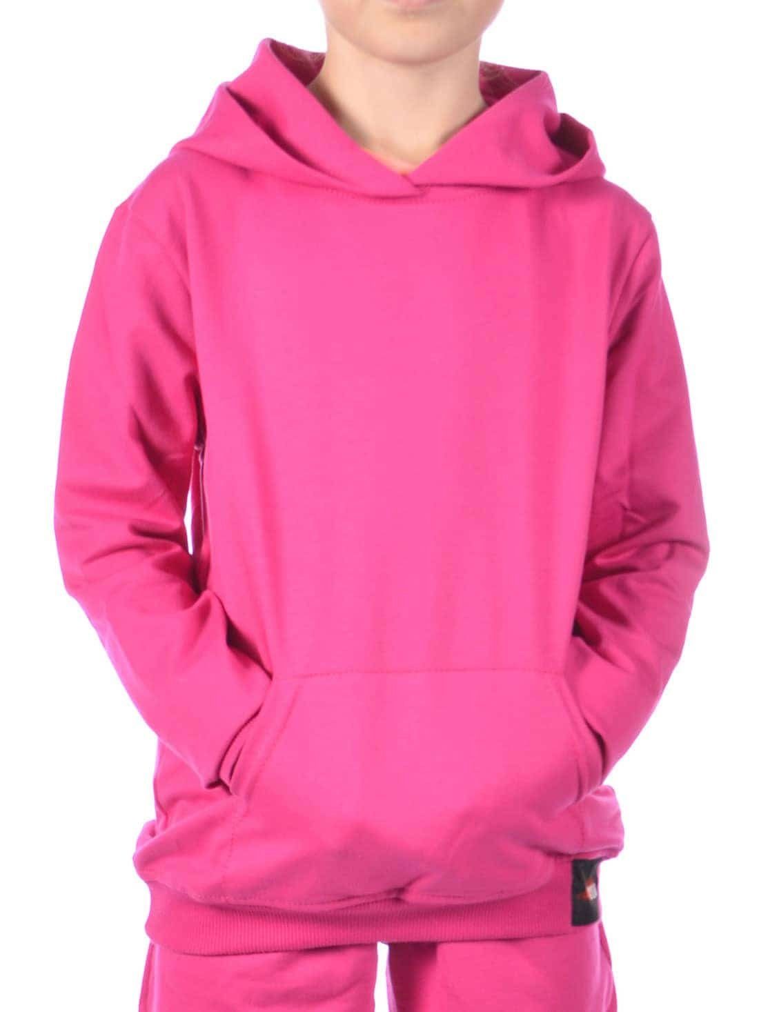 KMISSO Hoodie Mädchen Kapuzen Pullover mit Kängurutasche (1-tlg) Pink Kapuze