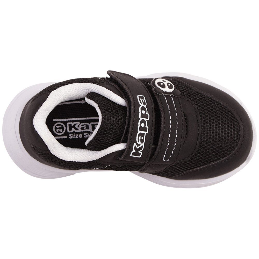 Kappa Klettschuh - besonders niedlichen black-white mit kindgerecht: Tierapplikationen