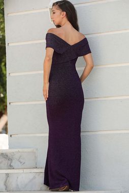 Modabout Abendkleid Langes Maxikleid Sommerkleid für Damen - NELB0553D7311MOR (1-tlg)