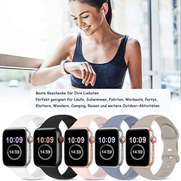 GelldG Smartwatch-Armband Ersatzbänder 5 Stück Armband Kompatibel mit Apple Watch Armband