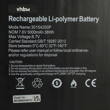vhbw Ersatz für Jumper TH133K-MC, HW-3487265 für Laptop-Akku Li-Polymer 5000 mAh (7,6 V)