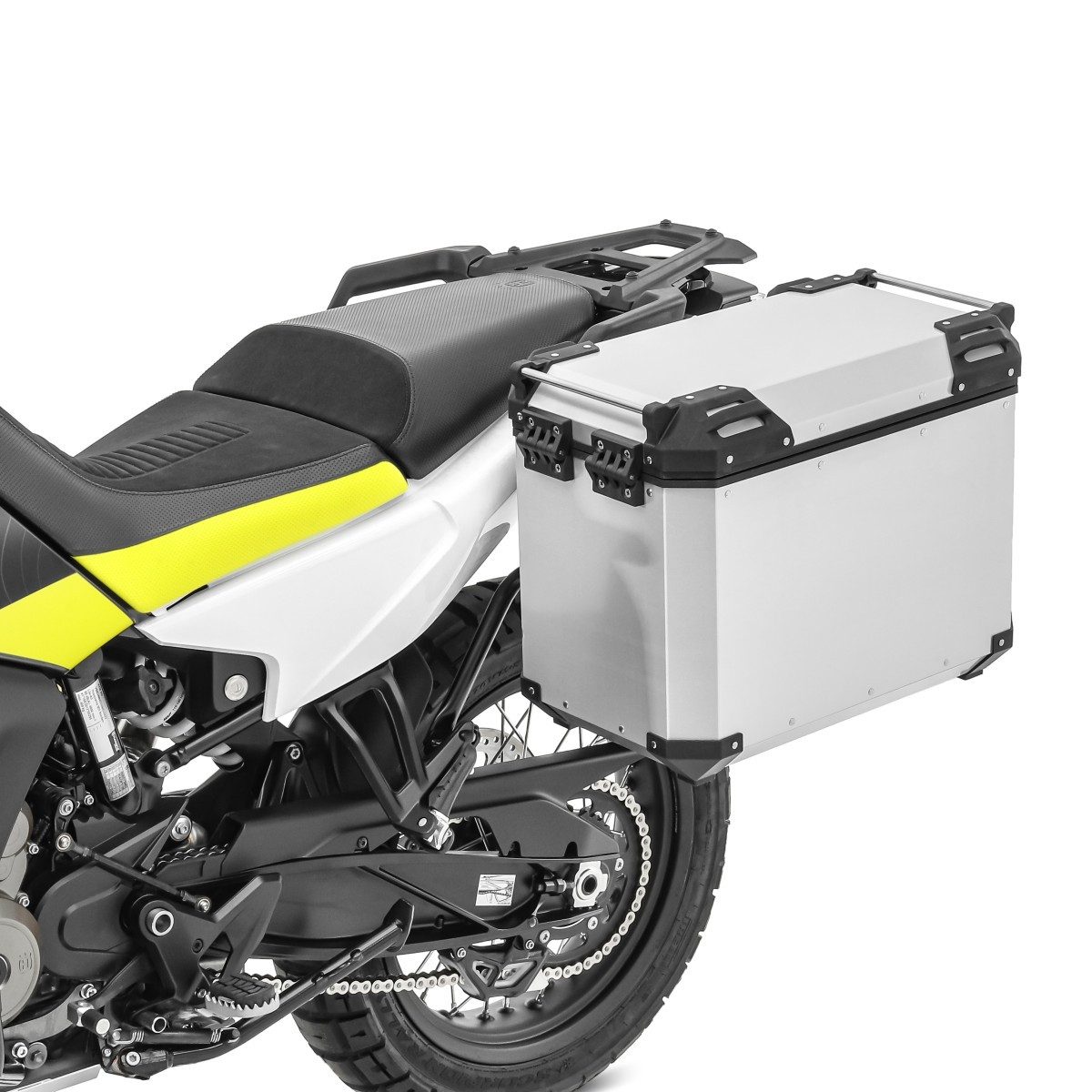 Bagtecs Koffer Motorrad Alukoffer / Aluminium Seitenkoffer 48 Liter # QP48 silber