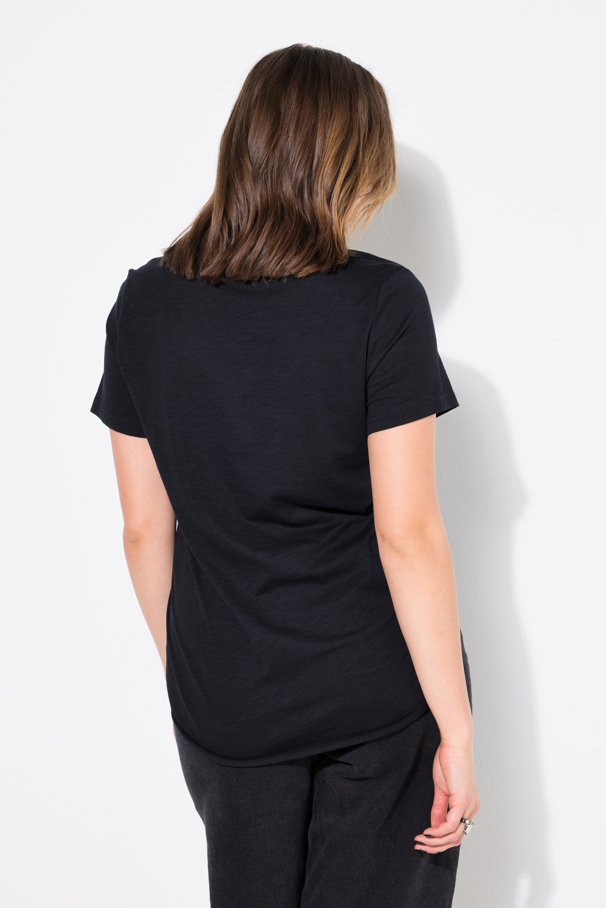 Studio Untold T-Shirt T-Shirt Wide Classic Fit V-Ausschnitt Halbarm Bestseller – Bild 3 von 3