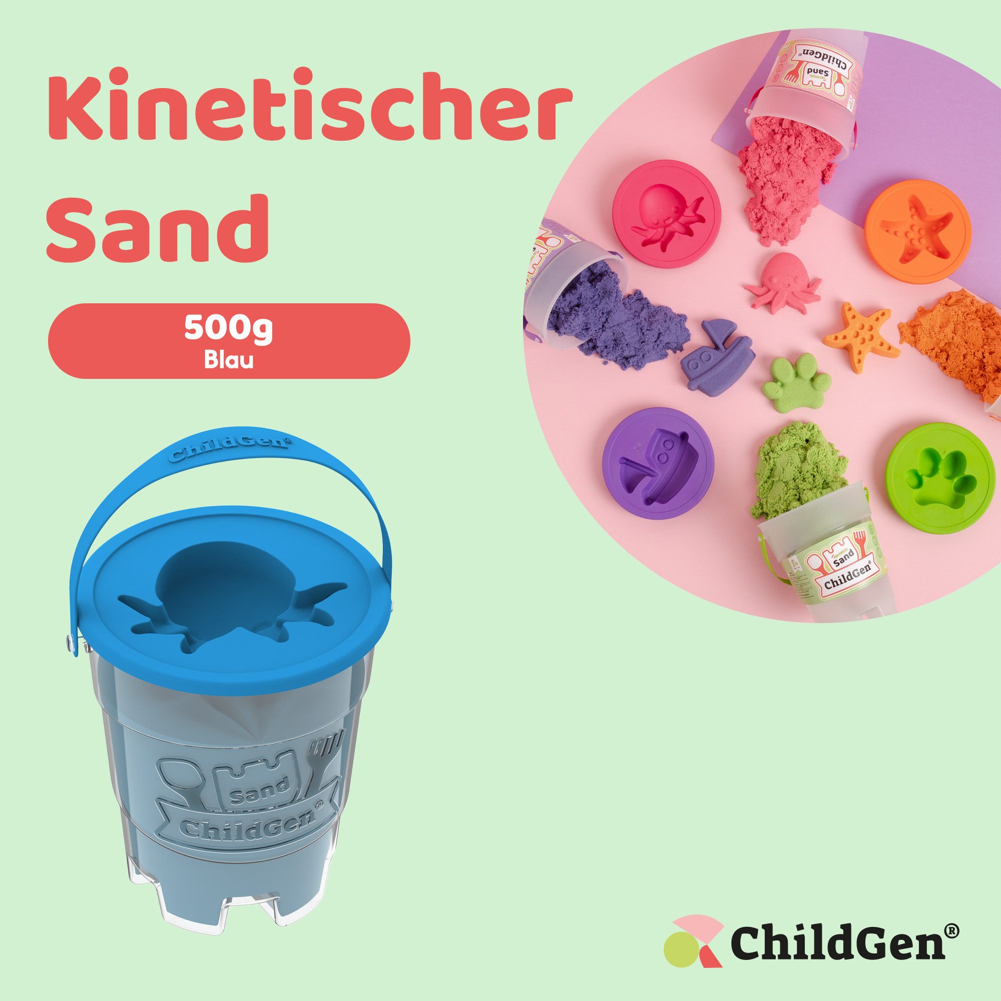 ChildGen Sandkasten Kinetischer Sand, Natürlich, ungiftig, günstig online kaufen
