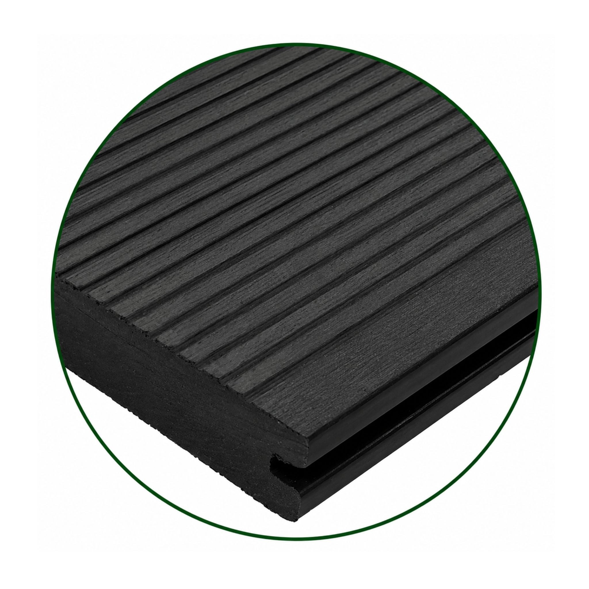 WPC Profi Terrassendielen WPC Terrassendielen Massiv MUSTER 15 cm anthrazit, (Massivdiele, Musterstück 15 cm)