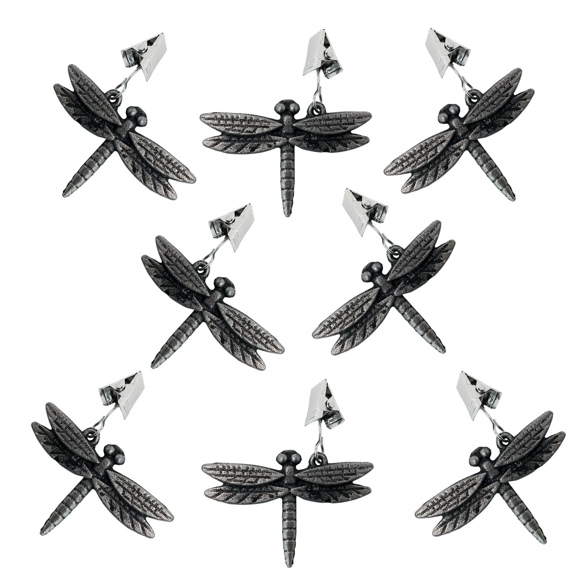 ToCi Tischtuchklammer Tischtuchklammer Tischdeckenbeschwerer 8er Set - Libelle Matt