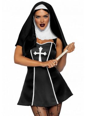 Leg Avenue Kostüm Verführerische Nonne Kostüm, Sexy Nonnenkostüm für Roleplay und reizvolle Auftritte
