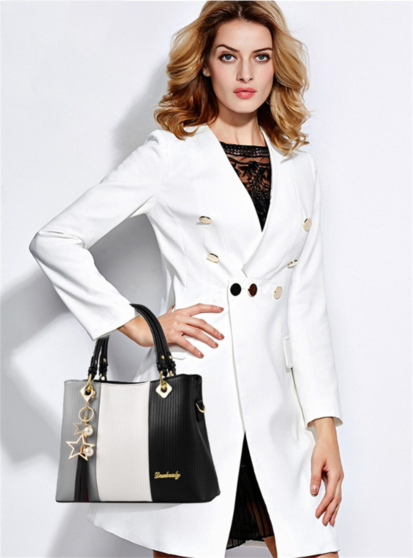 autolock Handtasche Damen Handtasche,Stylish Verstellbarer Tote günstig online kaufen