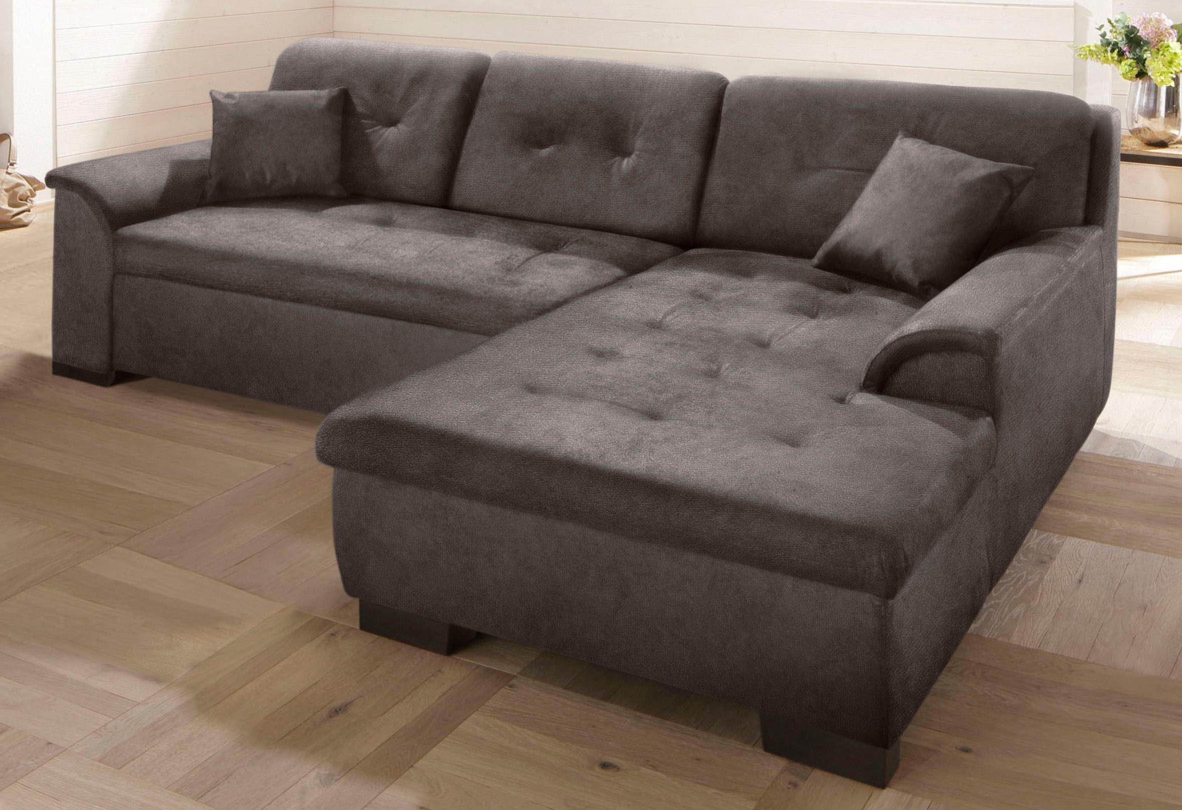 Home affaire Ecksofa Bergen zeitlos & elegant, Breite 267cm, L-Form, wahlweise mit Bettfunktion L-Form