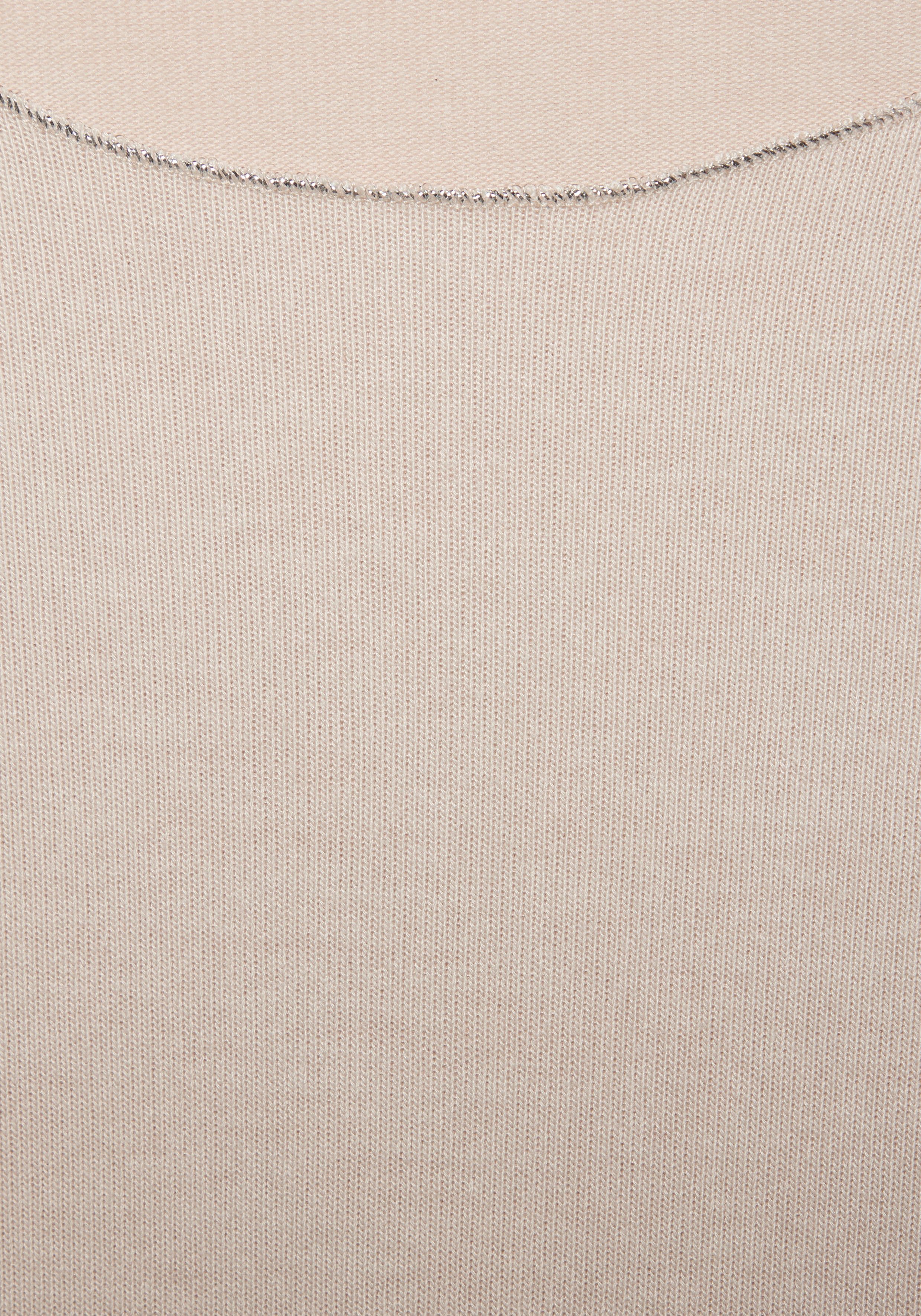 LASCANA Langarmshirt mit feiner Glitzereinfassung aus Viskose-Feinstrick – Bild 4 von 5