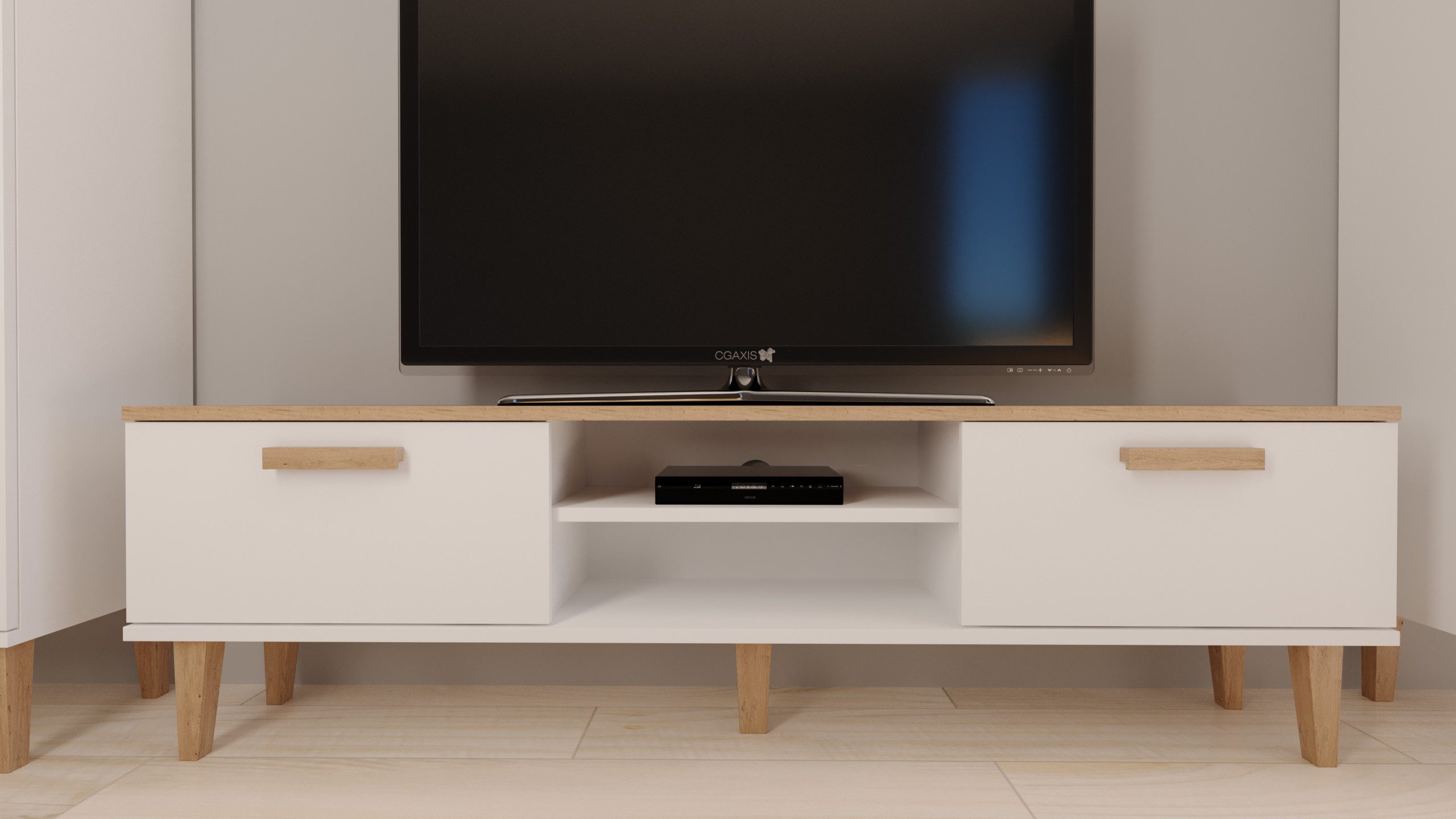 99rooms Lowboard Verden (TV-Kommode, TV-Schrank, Fernsehschrank), Modern Design, mit viel Stauraum, Soft-Close Funktion
