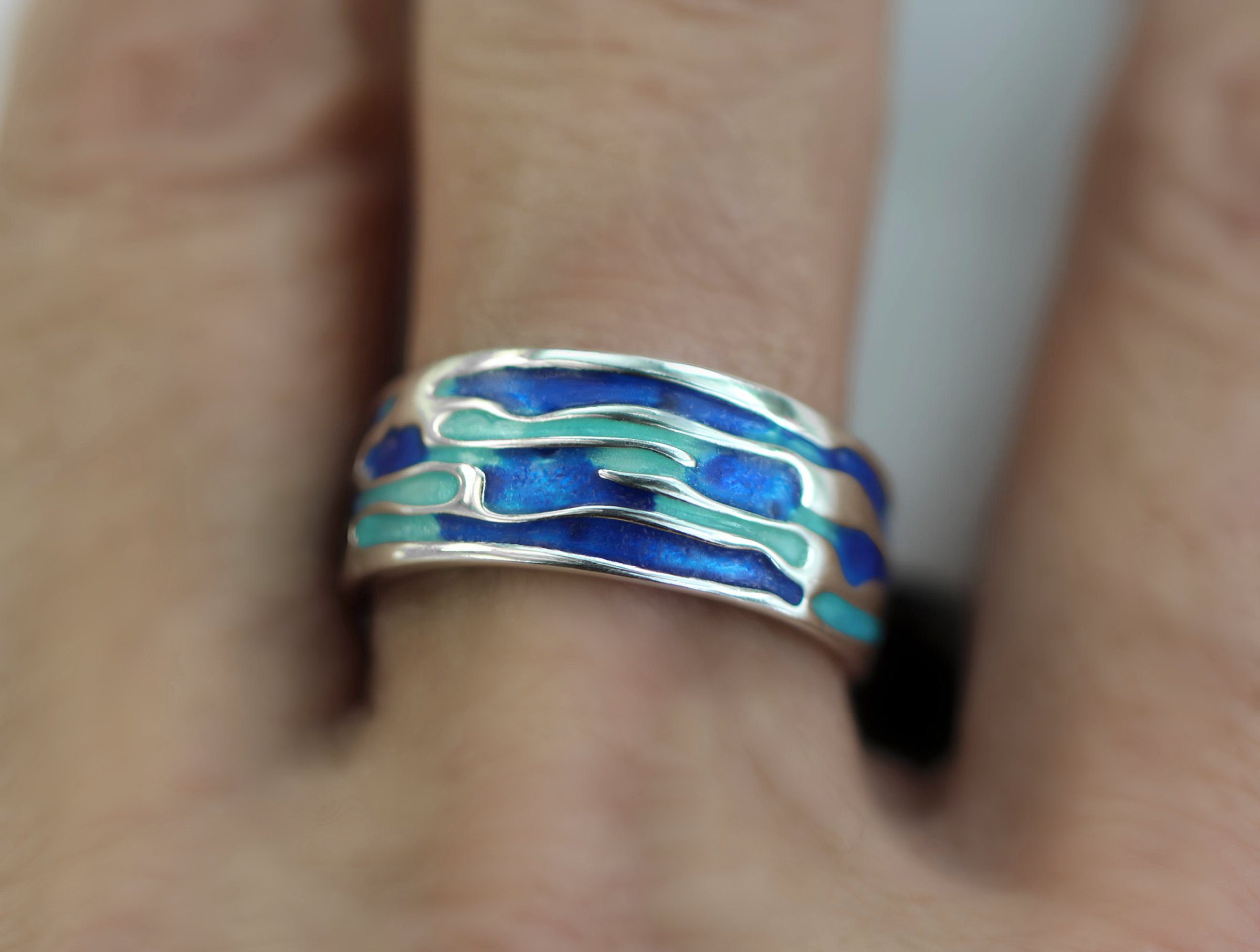 Villa Sorgenfrei Schmuckmanufaktur Silberring Meeres Ring. günstig online kaufen