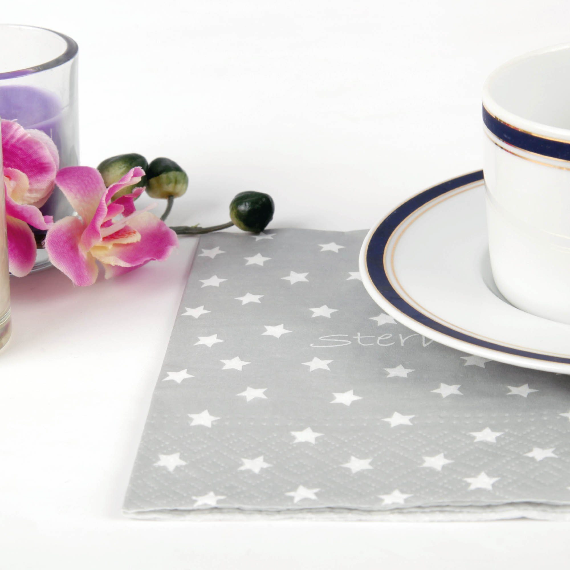 Bestlivings Papierserviette Sterneküche, (40 St), Hochwertige Servietten 3-lagig mit Motiv "Sterneküche"