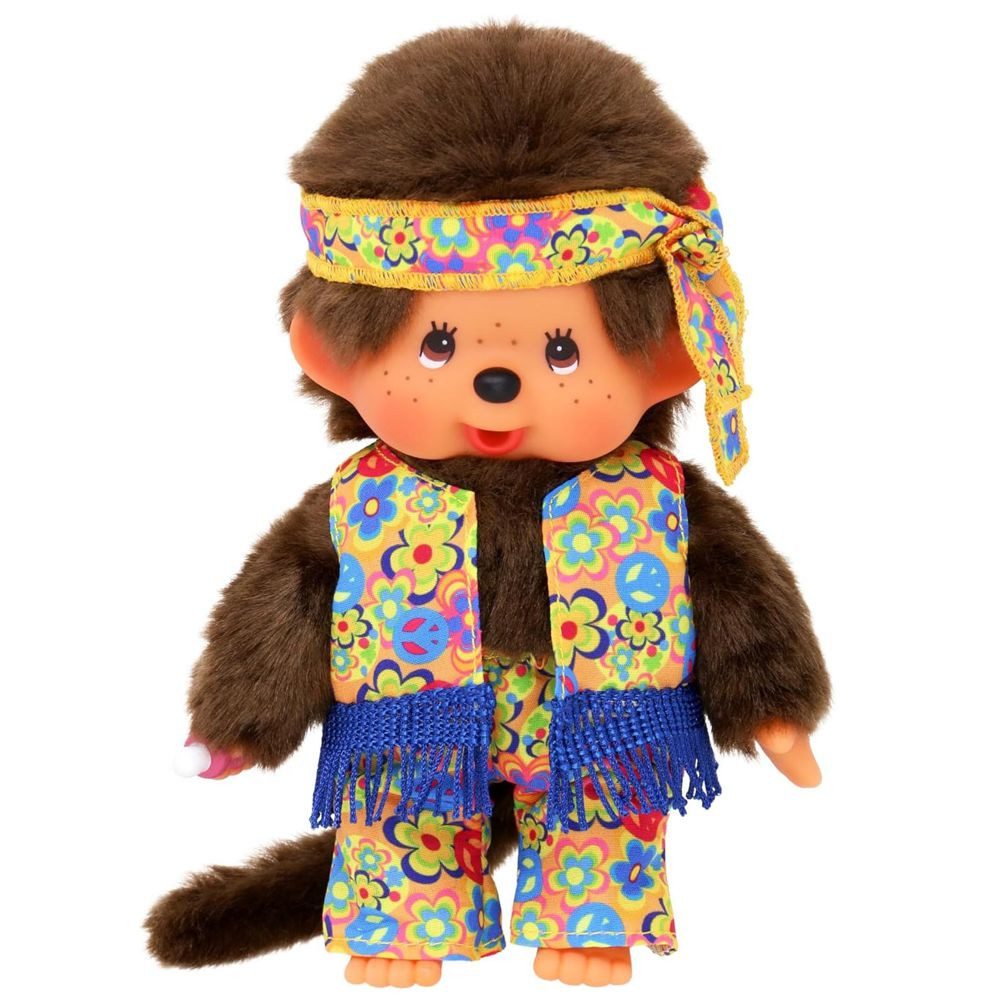 Monchhichi Plüschfigur Hippie Junge mit Kopfband 20 cm Monchhichi Puppe günstig online kaufen