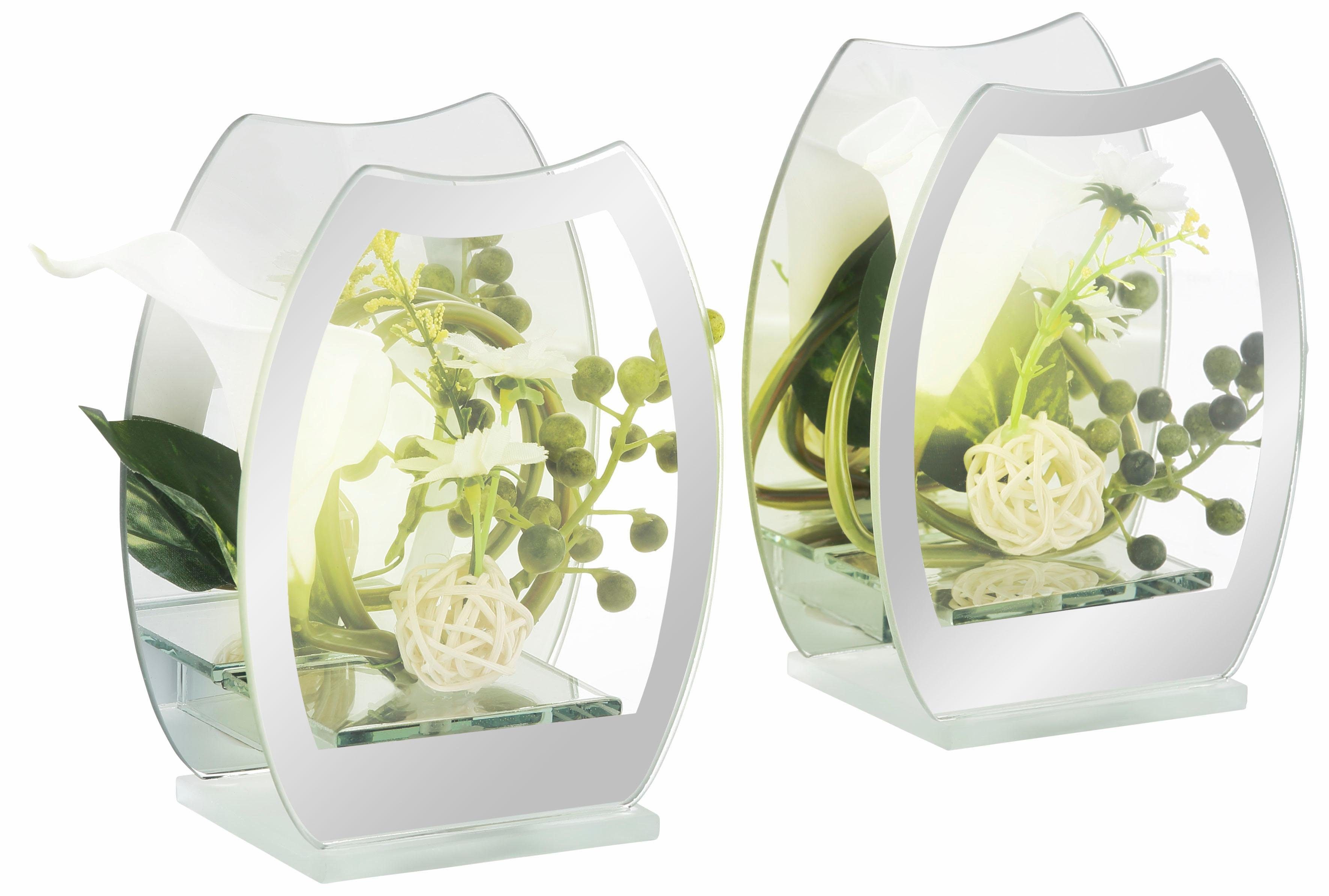 Kunstpflanze LED-Calla Calla, Home affaire, Höhe 15 cm, 2er-Set günstig online kaufen