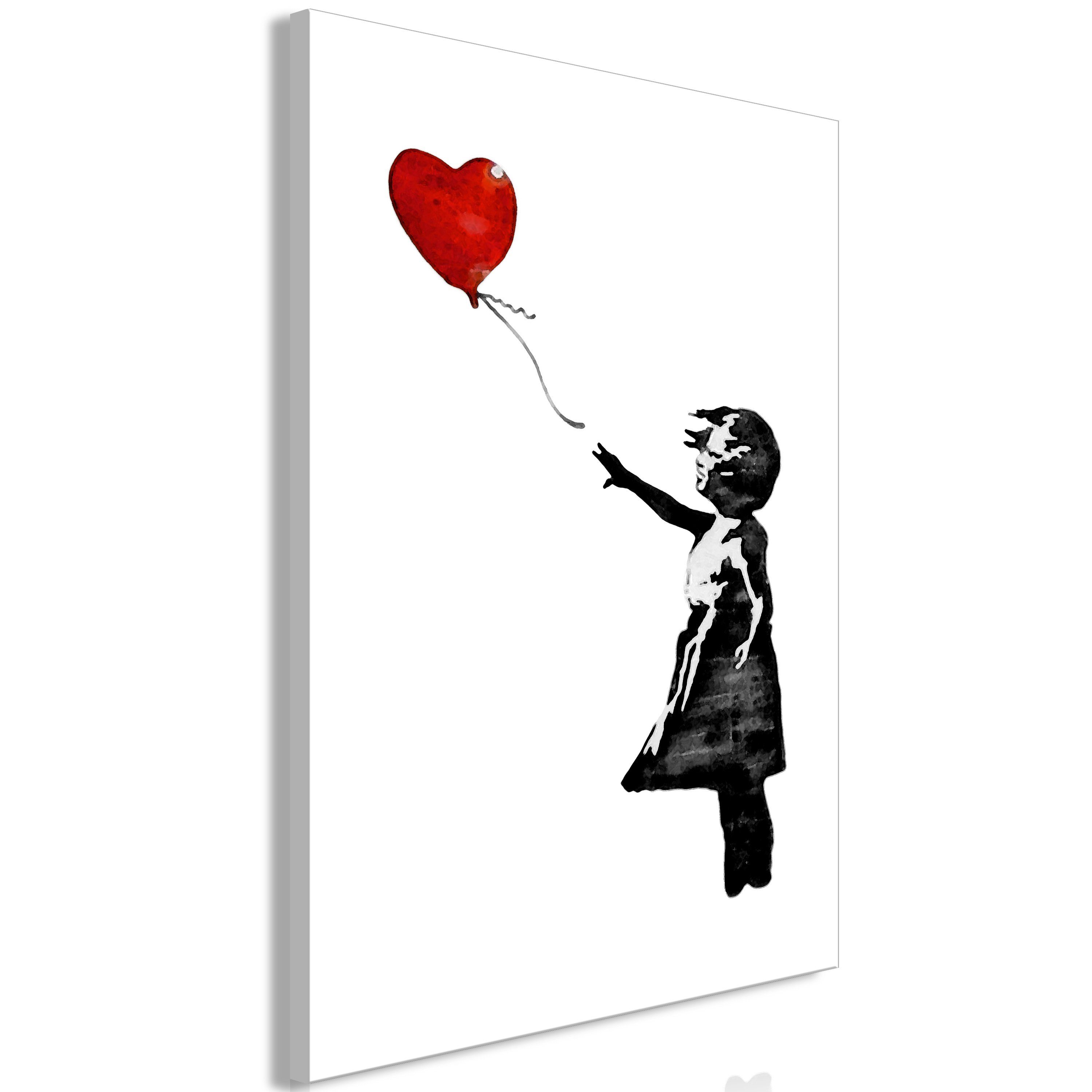 Artgeist Wandbild Banksy: Girl with Balloon (1 Part) Vertical