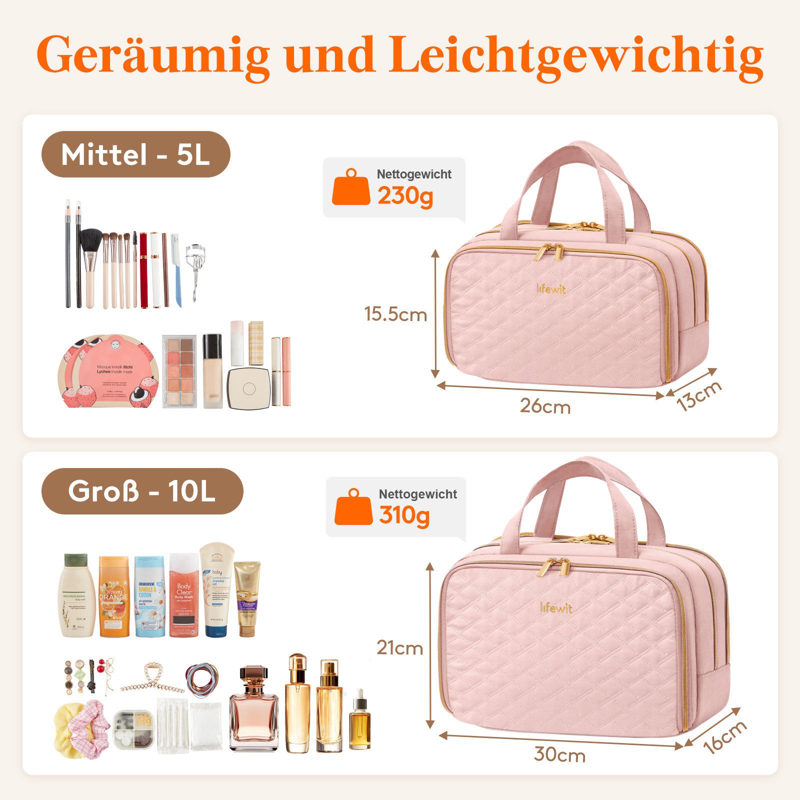 Lifewit Kulturbeutel Reise Kulturtasche, Wasserabweisende Kulturbeutel günstig online kaufen