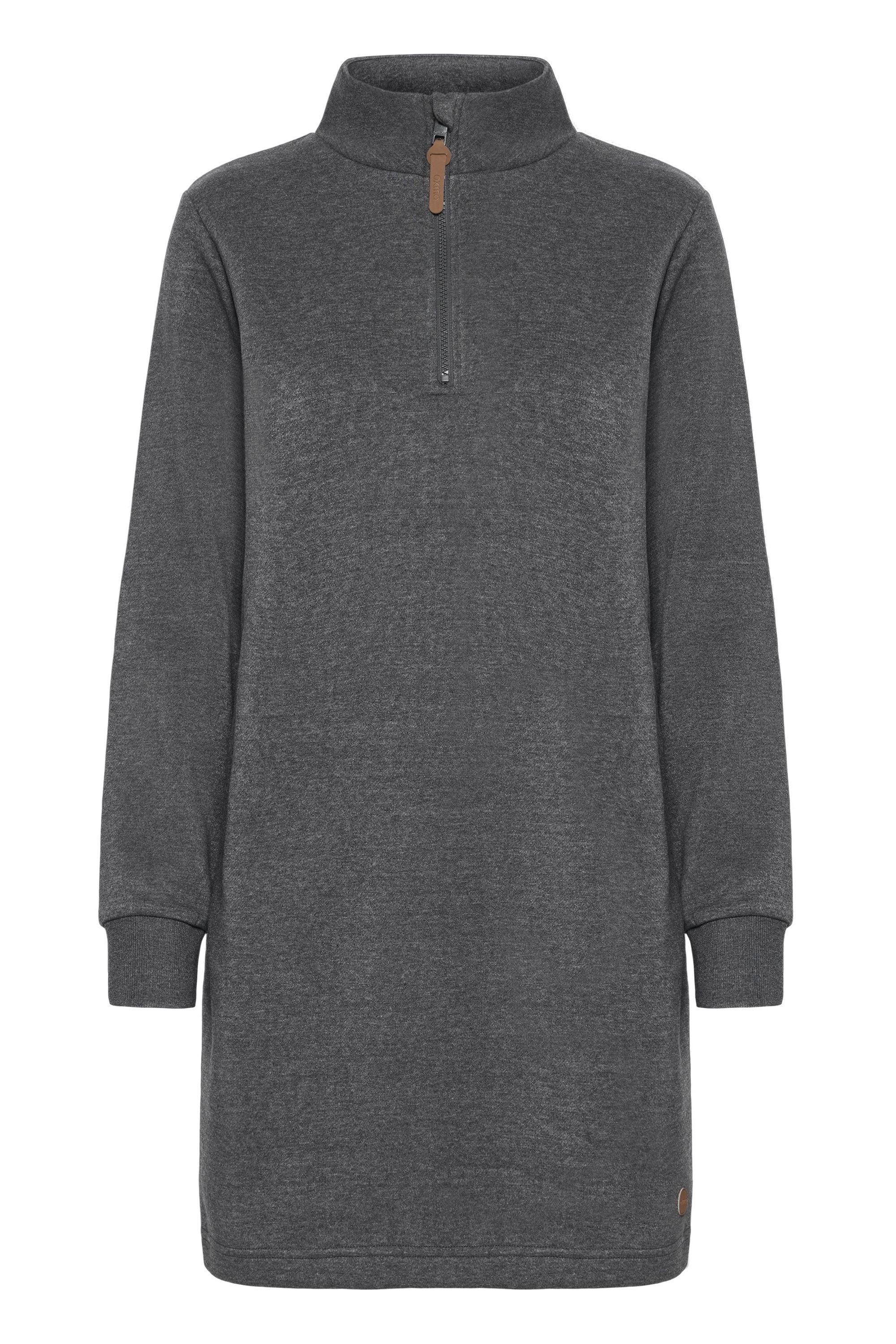 OXMO Sweatkleid OXMILLE TROYER DRESS Gemütliches Sweatkleid mit Reißverschl günstig online kaufen