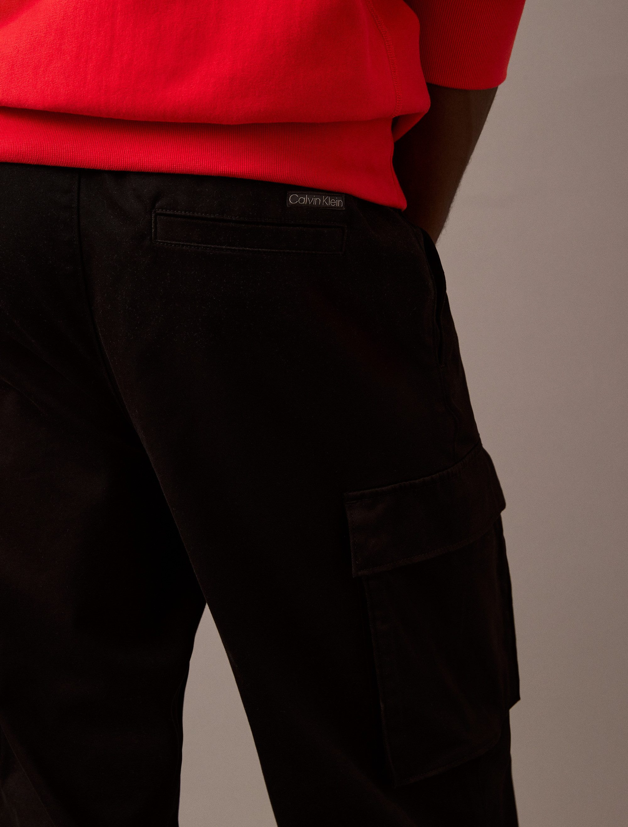 Calvin Klein Jeans Cargohose CO PULL ON STRAIGHT CARGO PANT in Unifarbe