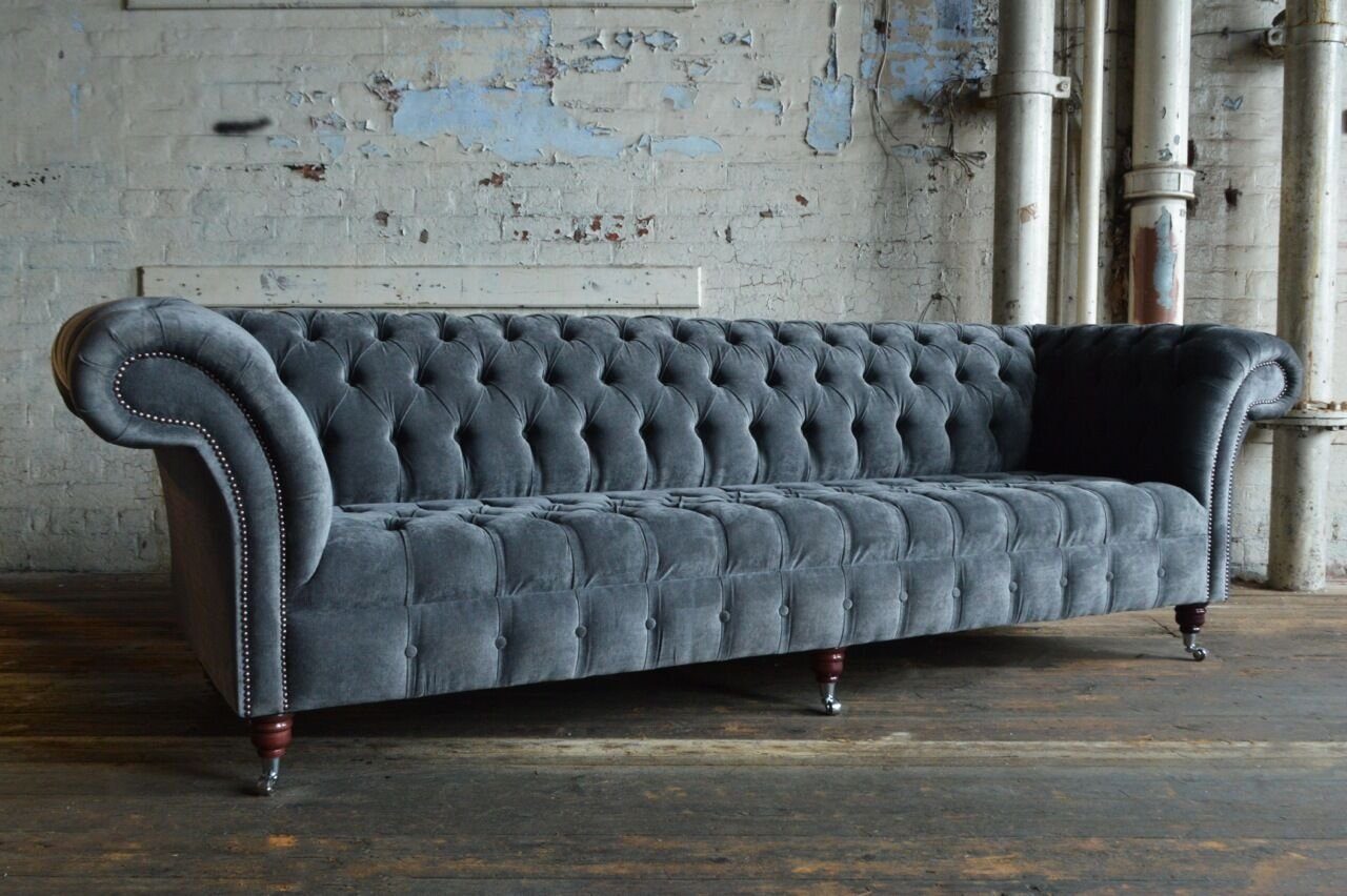 JVmoebel Sitzer Sofa Sofa 265 Couch Chesterfield Chesterfield-Sofa, Design cm 4