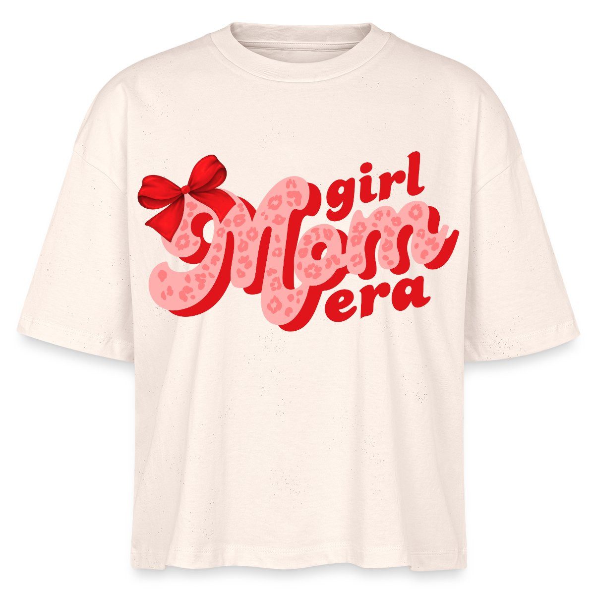 Spreadshirt T-Shirt Girl Mom Era Trendiges Mama Motiv Mit Schleife Boxy Shirt Damen (1-tlg)