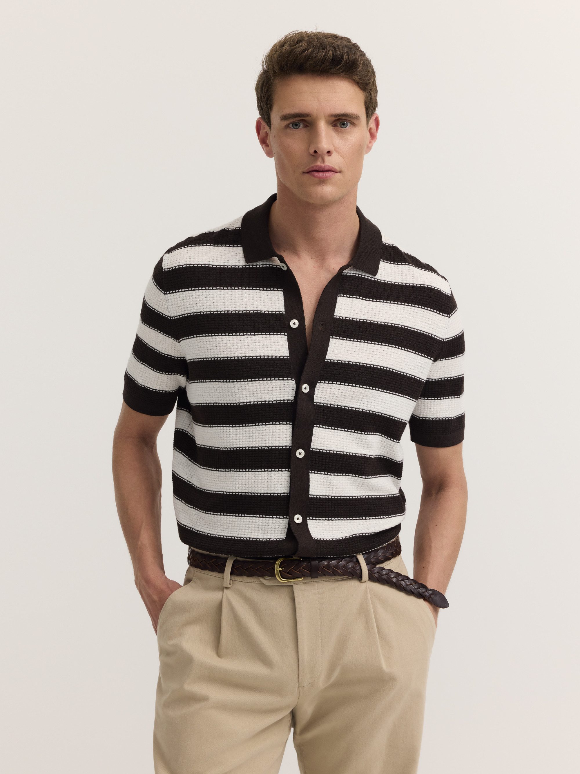 bugatti Poloshirt Regular Fit mit Blockstreifen