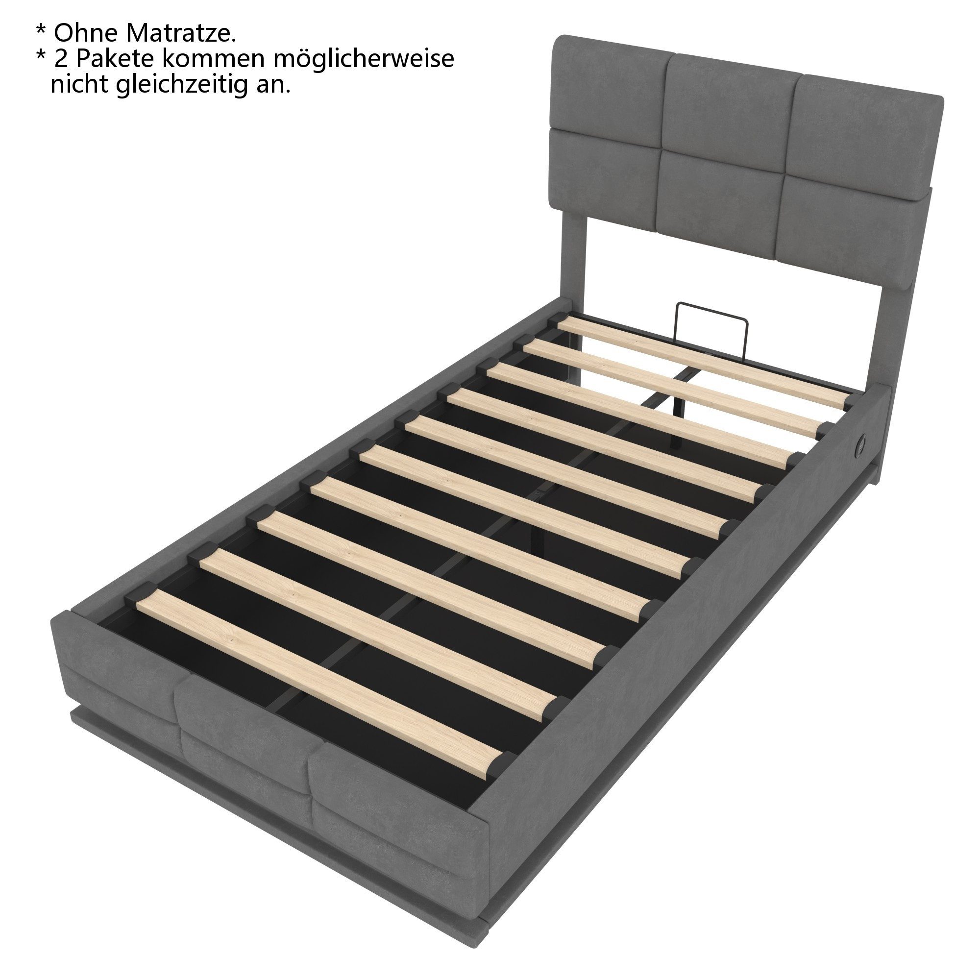 LVHOM Boxbett 90/140/160/180x200 cm mit LED, USB, Typ C-Ladeanschluss, Bett günstig online kaufen