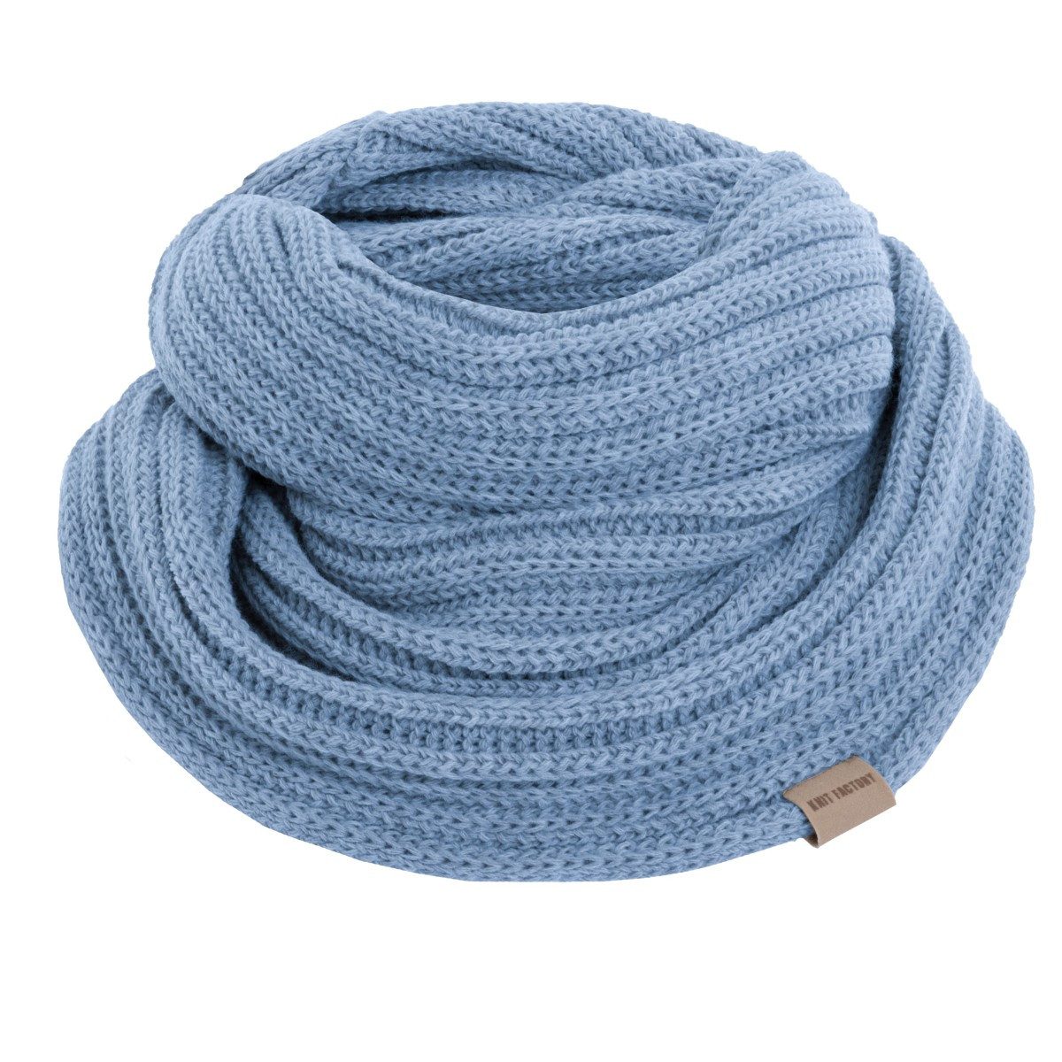 Strickschal Nica Loop Schal Crystal Blue One Size Gestreift