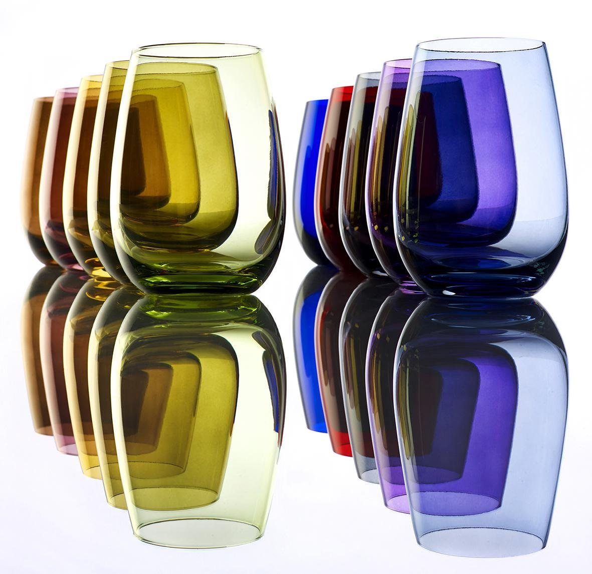 6-teilig ELEMENTS, Glas, Becher Stölzle bernsteinfarben