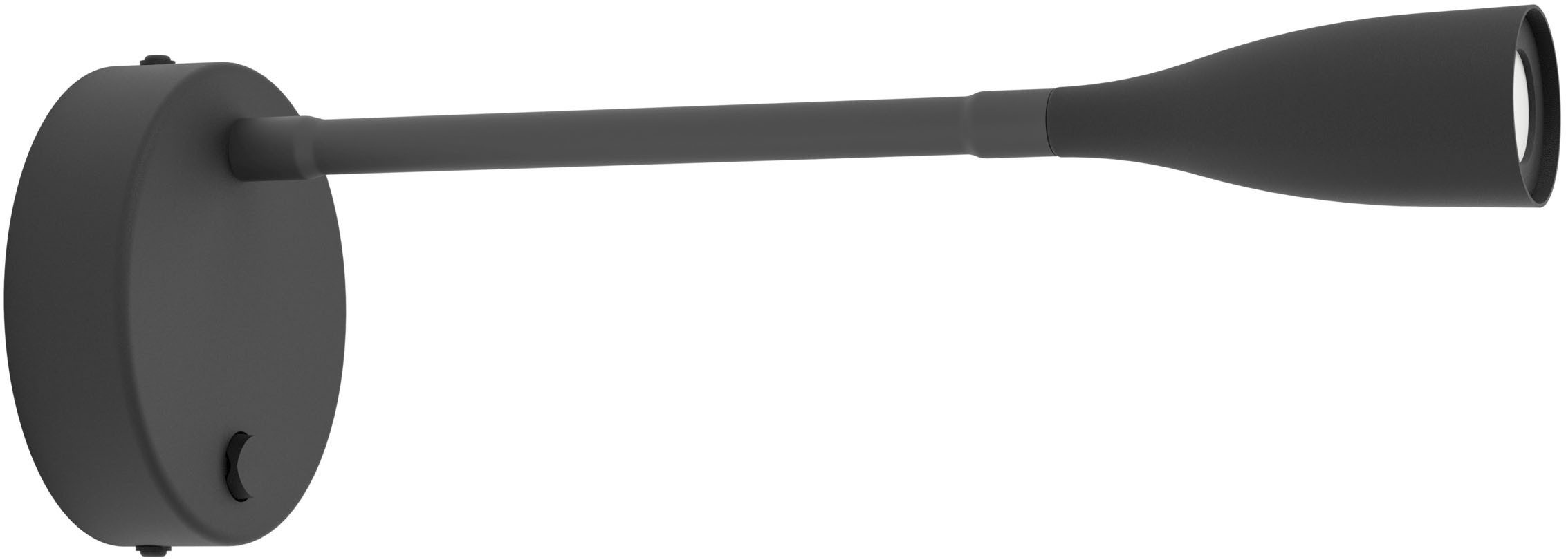 EGLO Wandleuchte OLIVANDINO Wandlampe - Stahl - LED - 3,8W - IP20, Ein-/Ausschalter, LED fest integriert, Warmweiß, Wandstrahler, Wandspot, Wohnzimmer, Flur, Schlafzimmer, Ø11 x AL43 cm