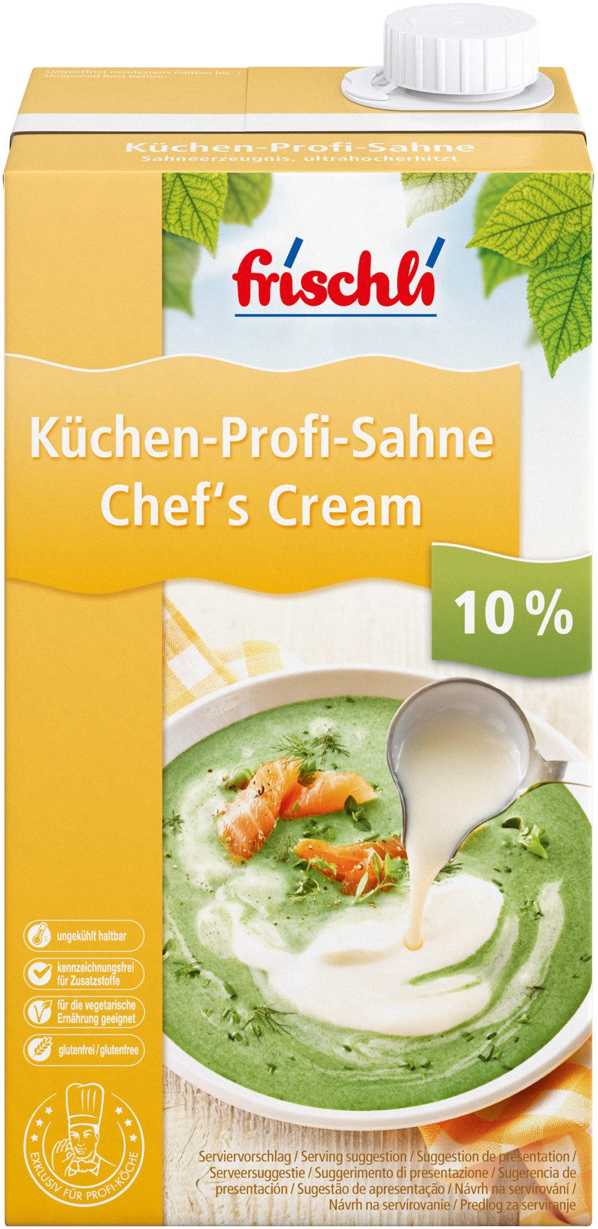 frischli Milch, Frischli Küchen-Profi-Sahne 10 % optimal für Saucen und Suppen 1000g
