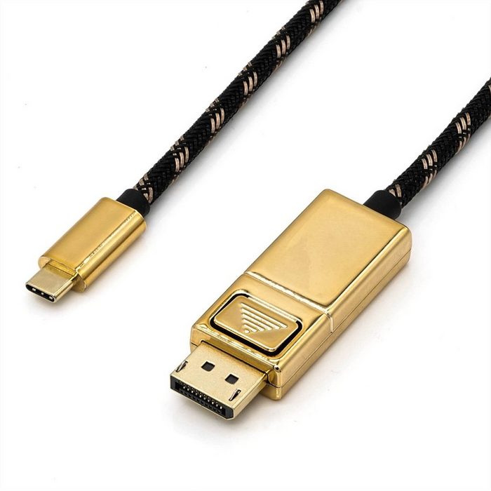 ROLINE GOLD USB Typ C - DisplayPort Adapterkabel v1.2 ST/ST Audio- & Video-Adapter USB Typ C (USB-C) Männlich (Stecker) zu DisplayPort Männlich (Stecker) 200.0 cm