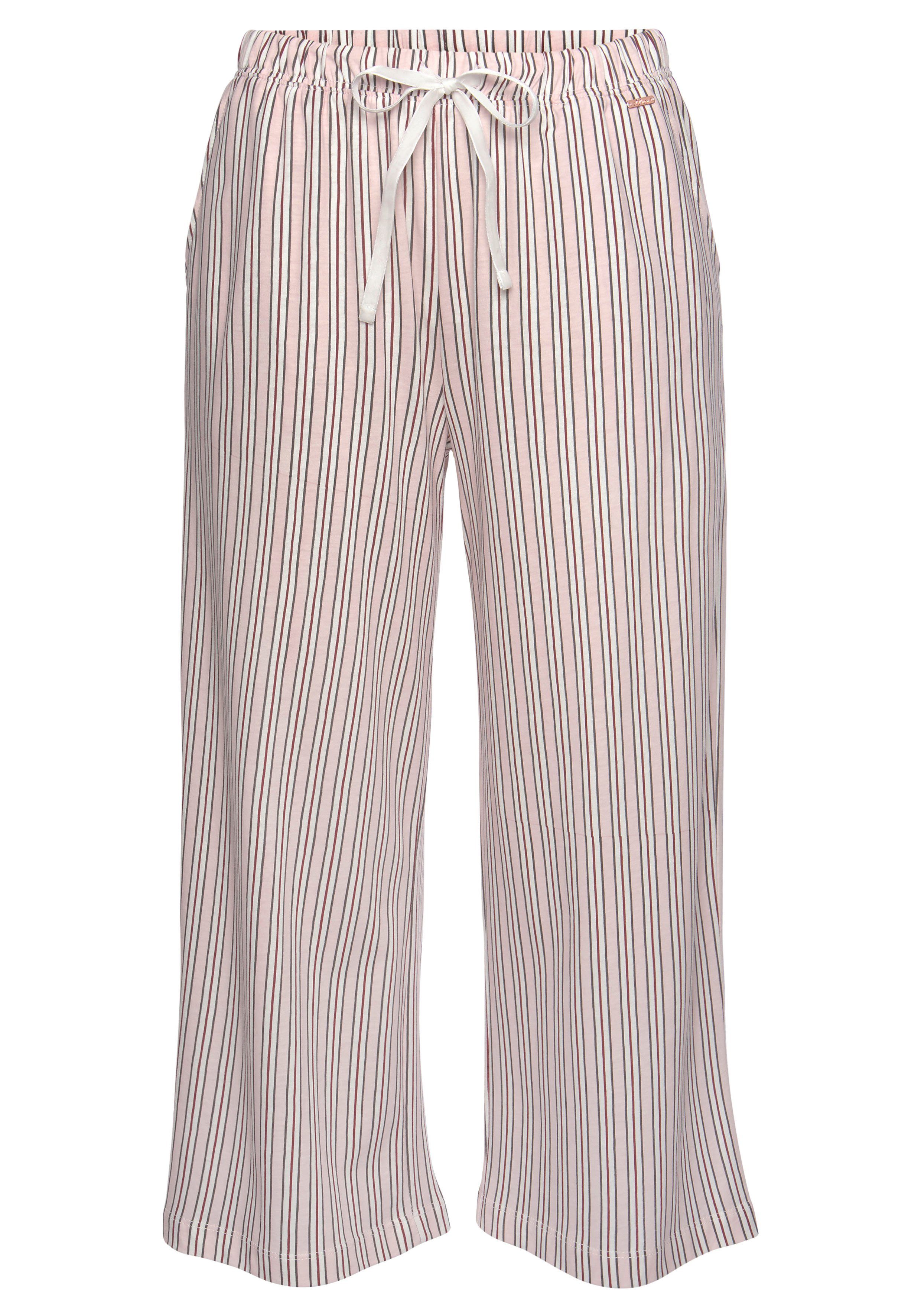 mit blassrosa-gestreift s.Oliver Allover-Druck Pyjamahose