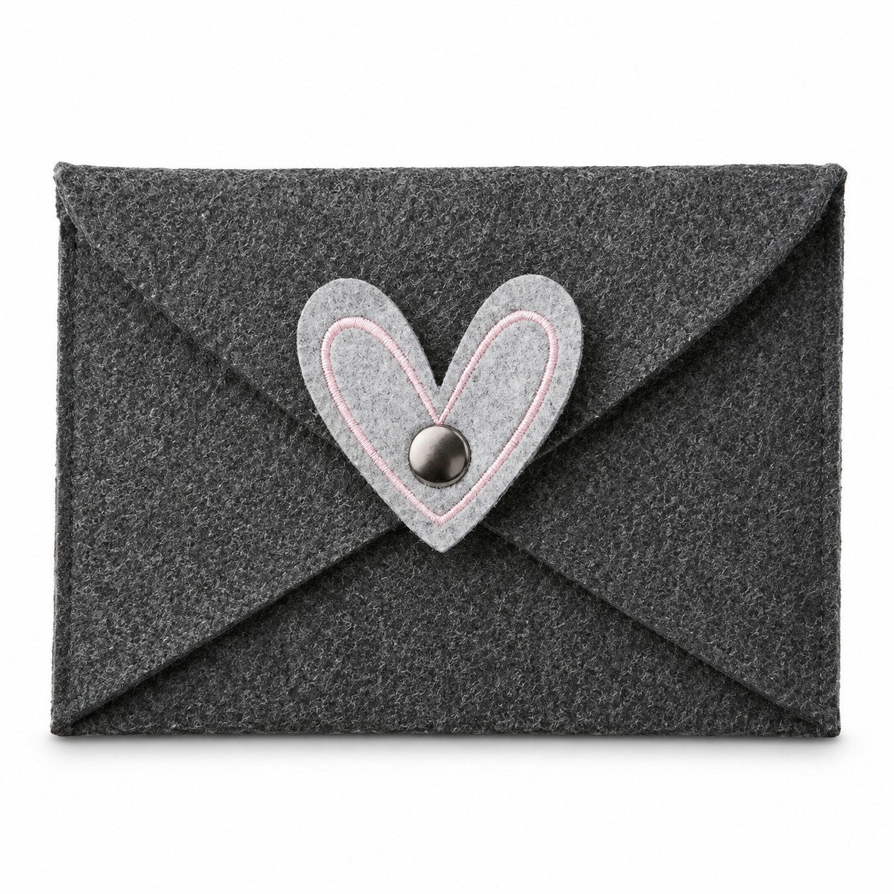 GILDE Briefumschlag Filz Briefumschlag Herz 16 x 11 cm