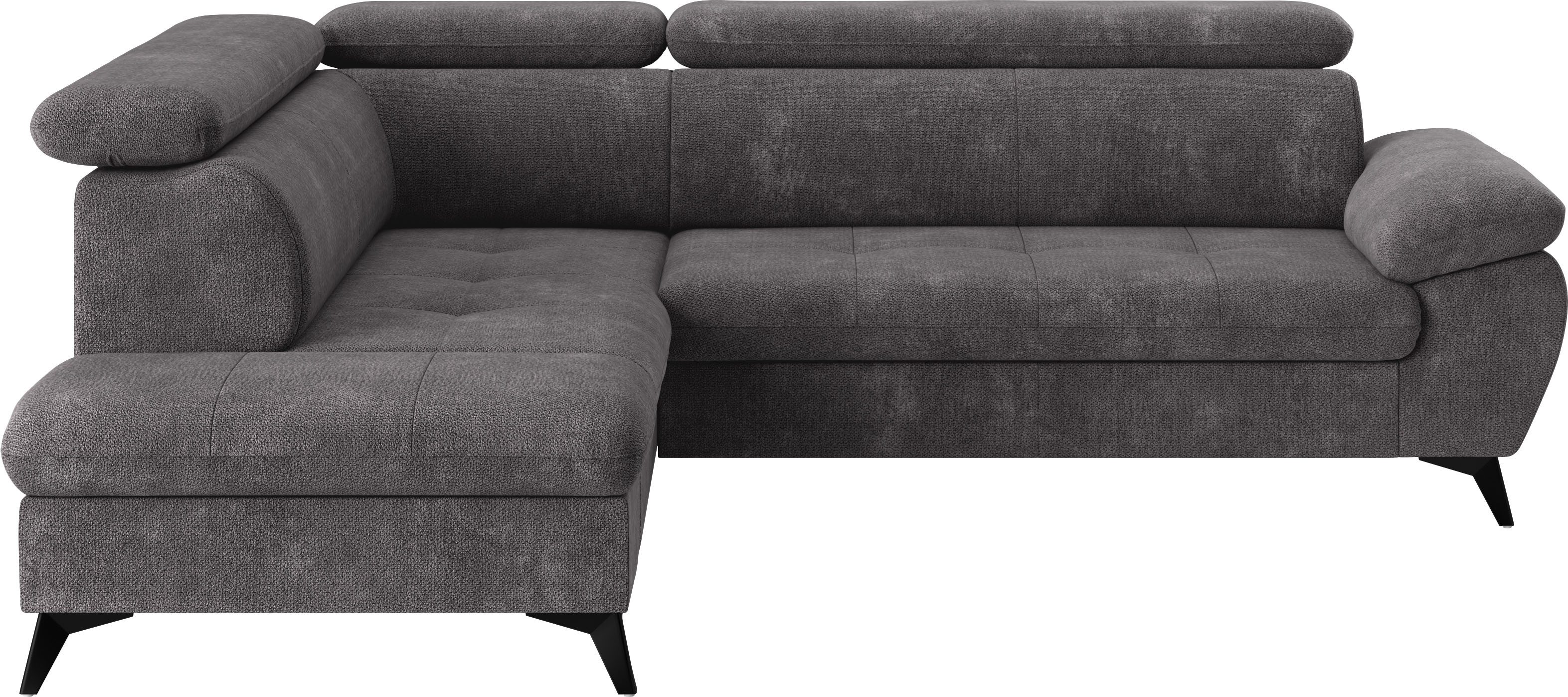 COTTA Ecksofa Hudson L-Form, mit Kopfteilverstellung, günstig online kaufen