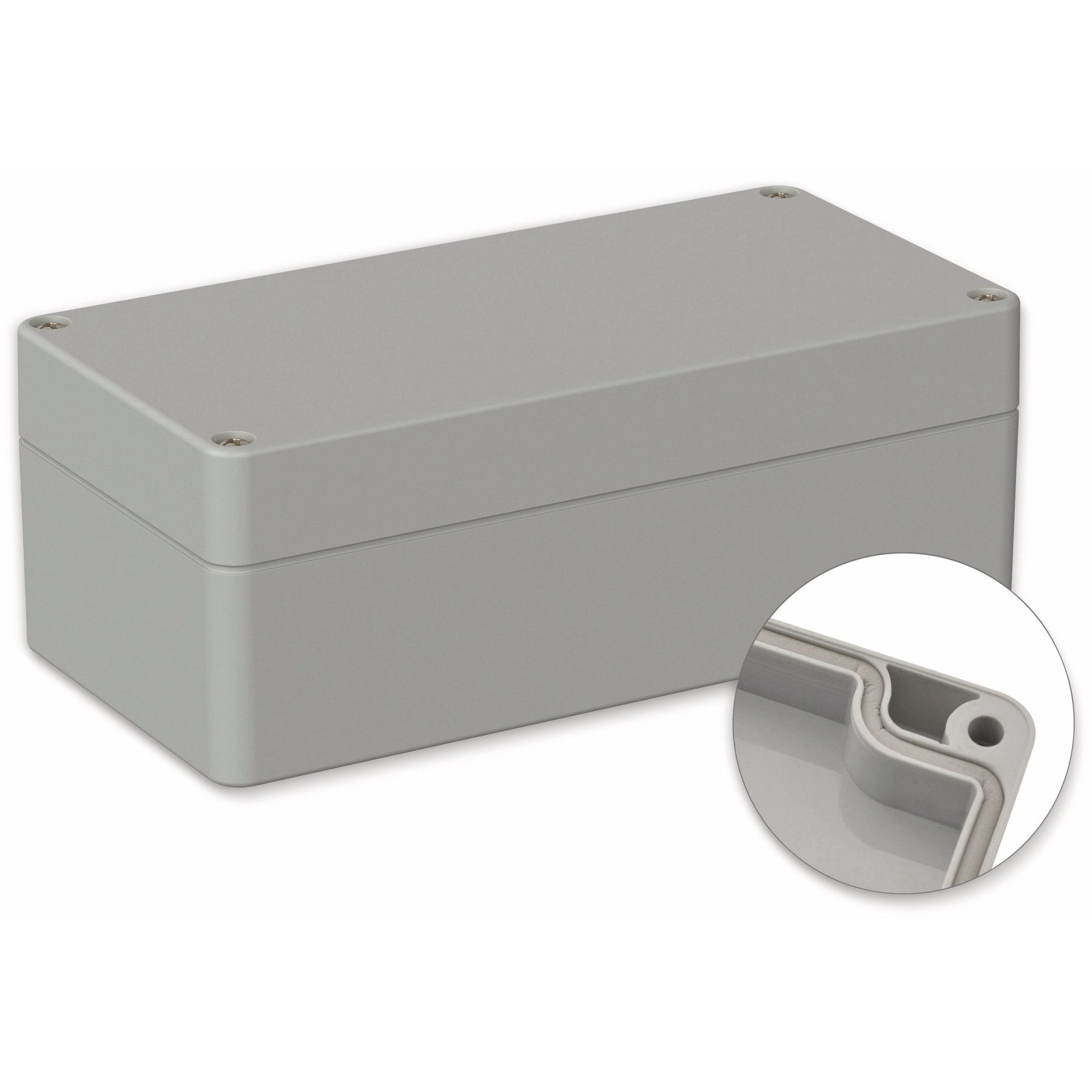 Pollin Verteilerbox POLLIN, ABS Gehäuse, 160 x 80 x 60 mm, IP66, Lichtgrau