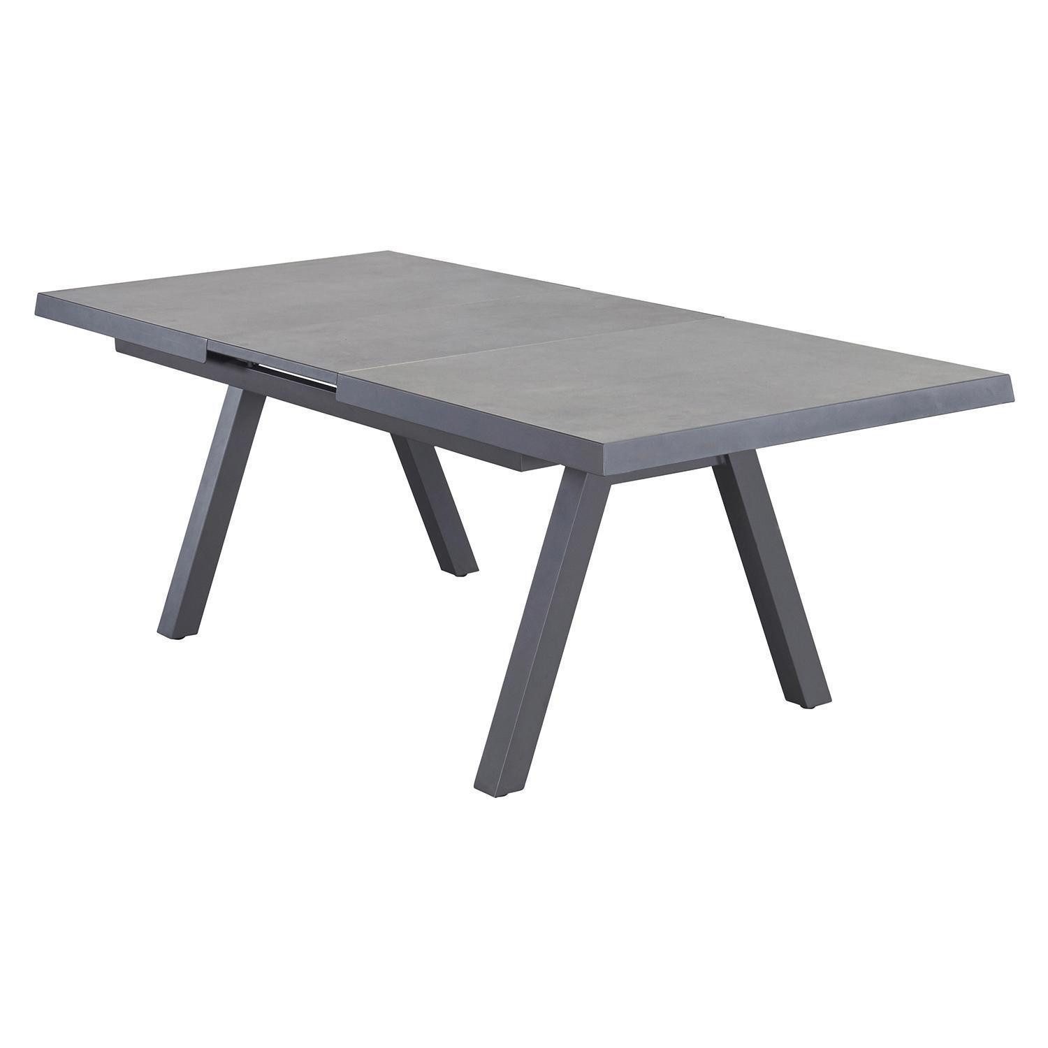Outdoor Gartentisch VIVERA, Anthrazit, Betonoptik, Aluminium, günstig online kaufen
