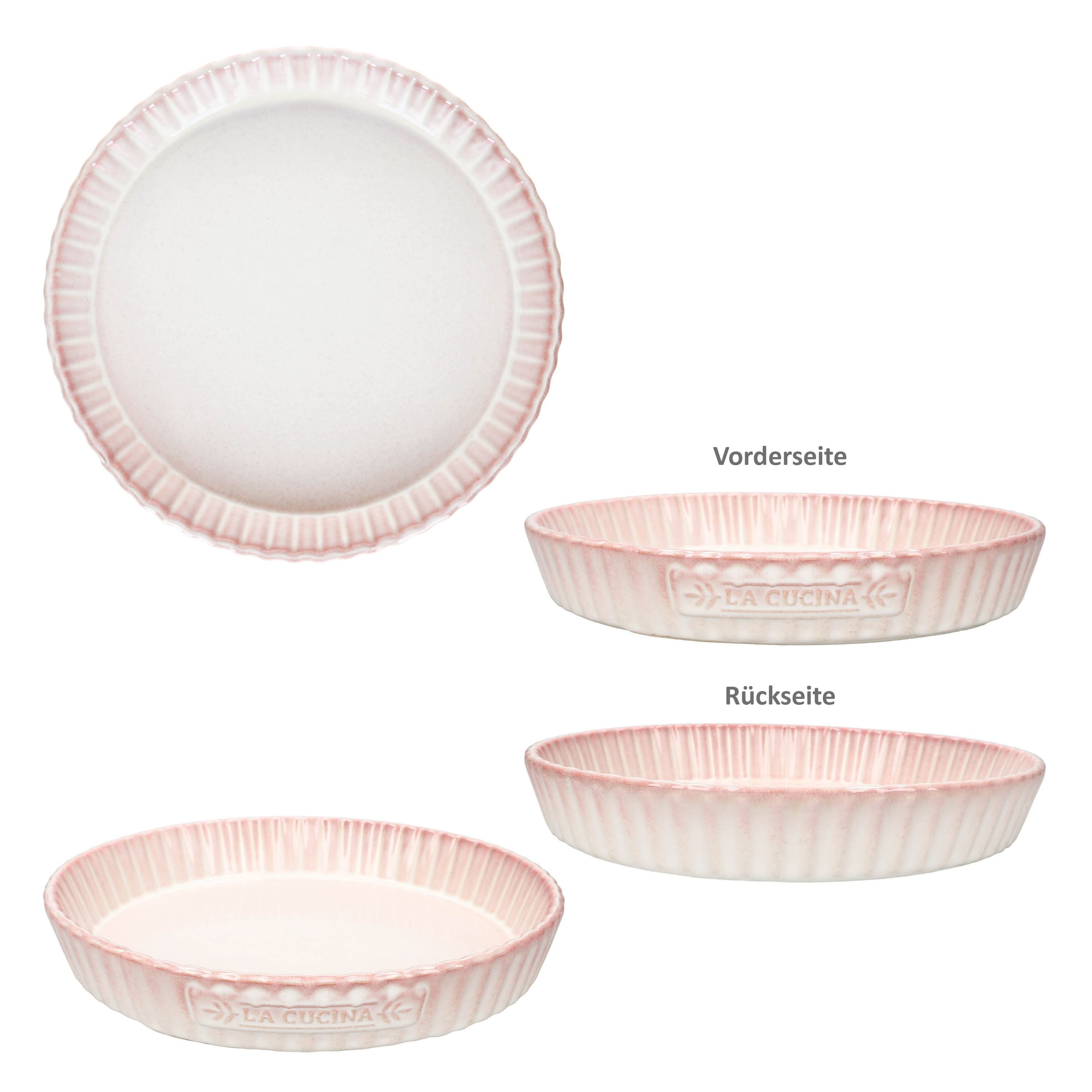 MamboCat Quicheform Bakery Rosa Quicheform Ø26cm Steingut Tarte Kuchenform Backform Pie – Bild 5 von 5
