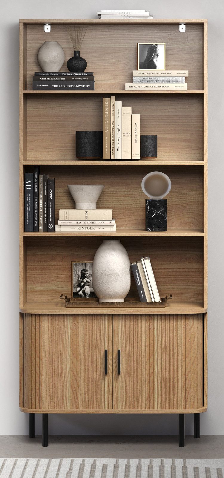 Furn.Design Hochschrank Norin (Regalschrank in Eiche günstig online kaufen