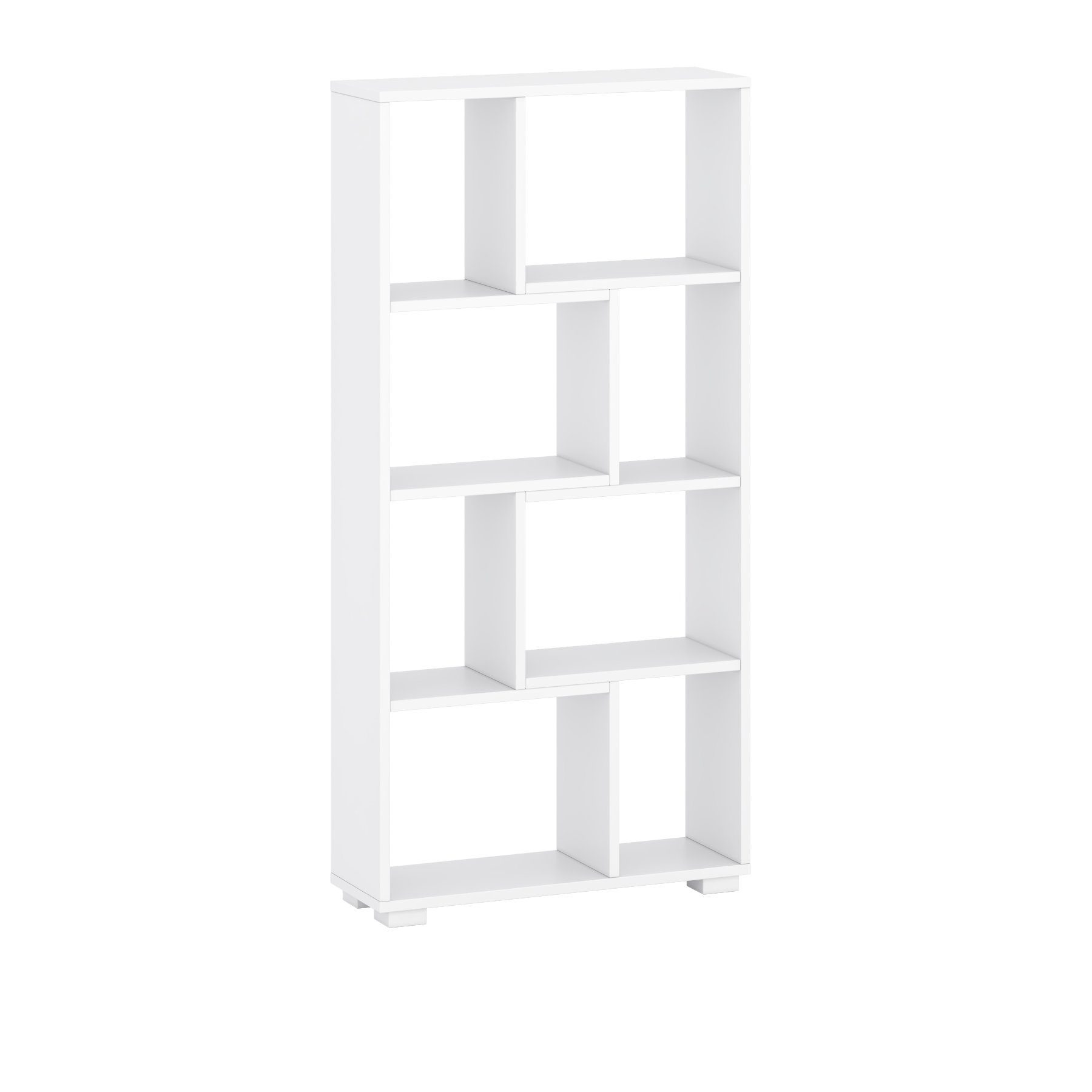 Domando Standregal Bücherregal Venosa, Breite 60cm, besondere Facheinteilung Weiß Matt