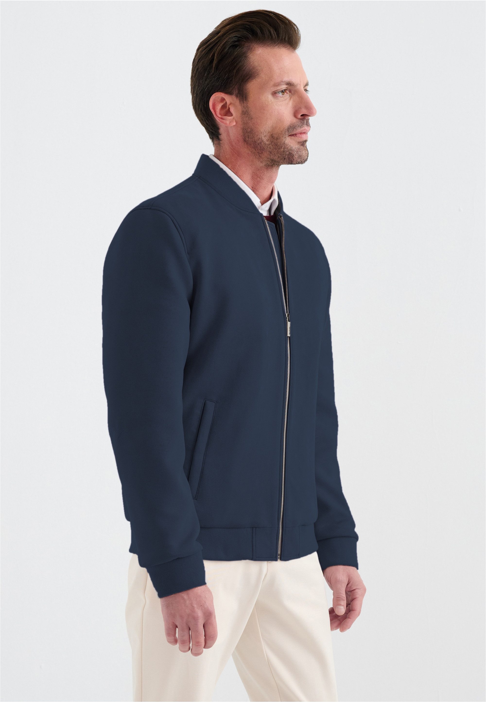 Pierre Cardin Lederimitatjacke im Bomber-Stil