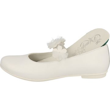 Primigi 3920311 Mädchen Schuhe Hochzeit Slip-On Leder Weiss Blumen Ballerina