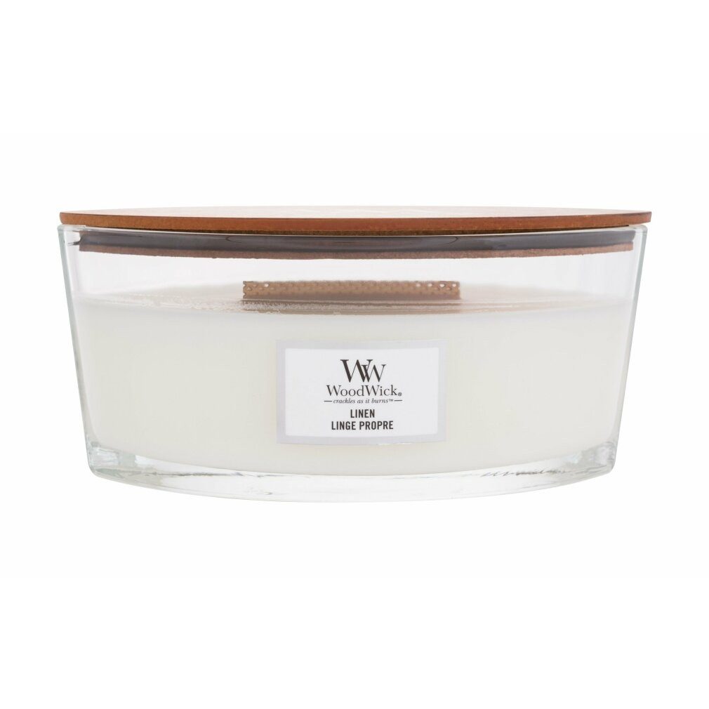 Woodwick Duftkerze Heartwick Flame Ellipse Scented Candle - Linen